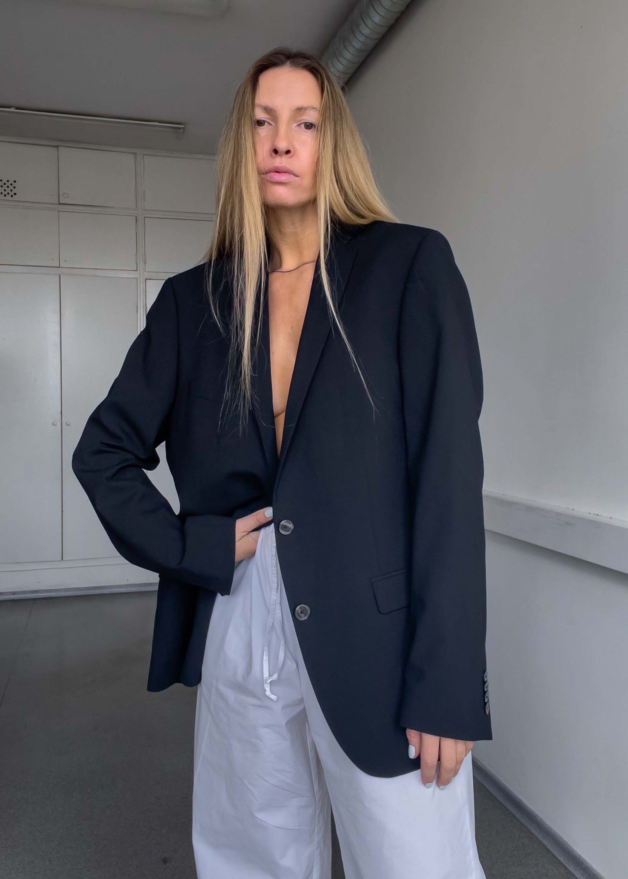 Vintage Black Oversized Blazer