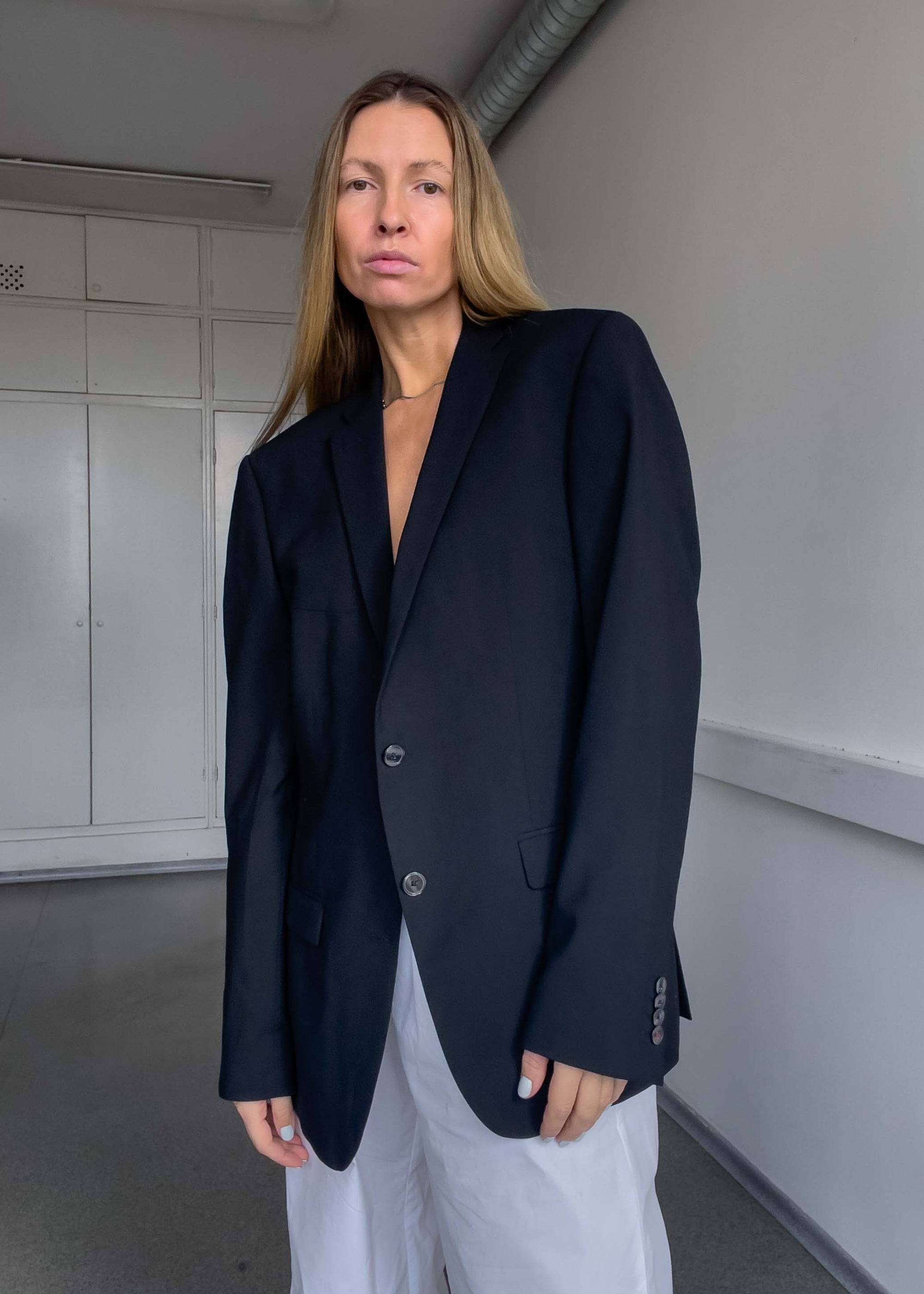 Vintage Black Oversized Blazer