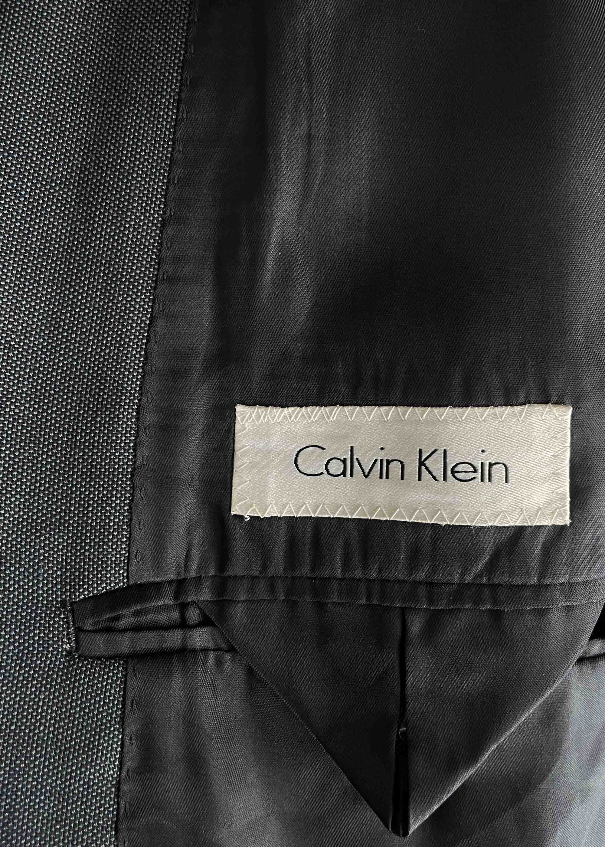 Vintage Blue Patterned Oversized Blazer by Calvin Klein