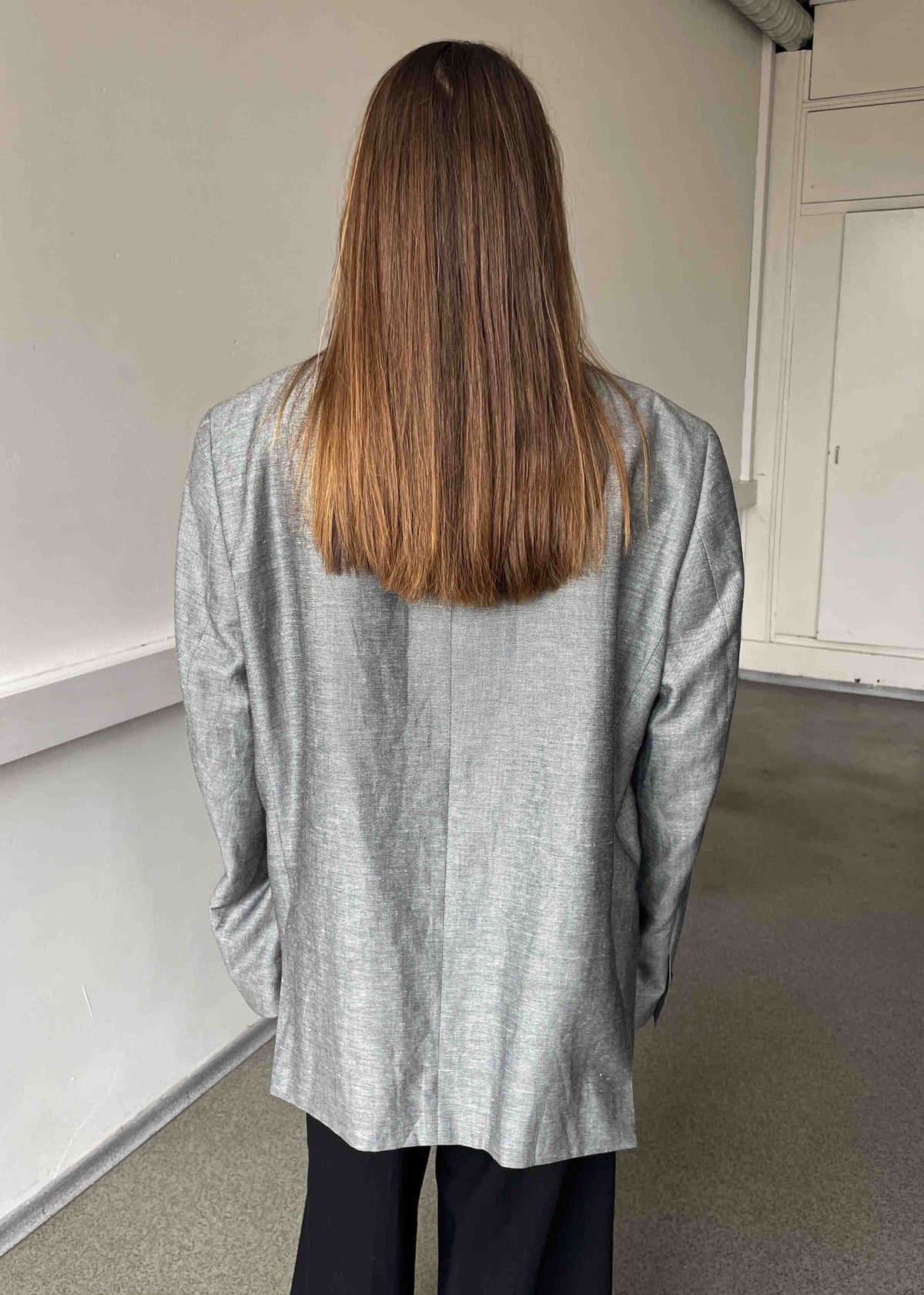 Vintage Silver Grey Oversized Blazer