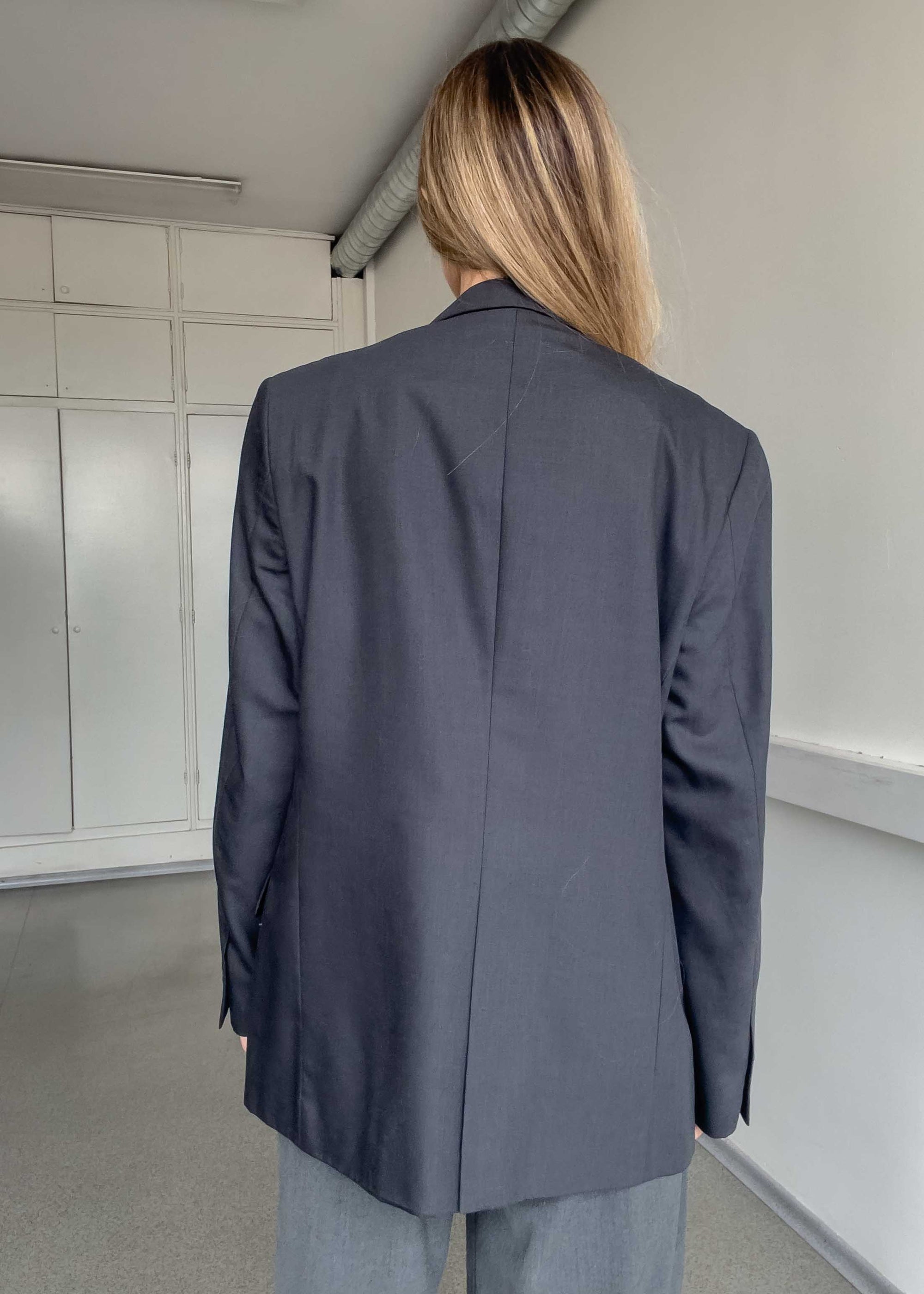 Vintage Grey Oversized Blazer