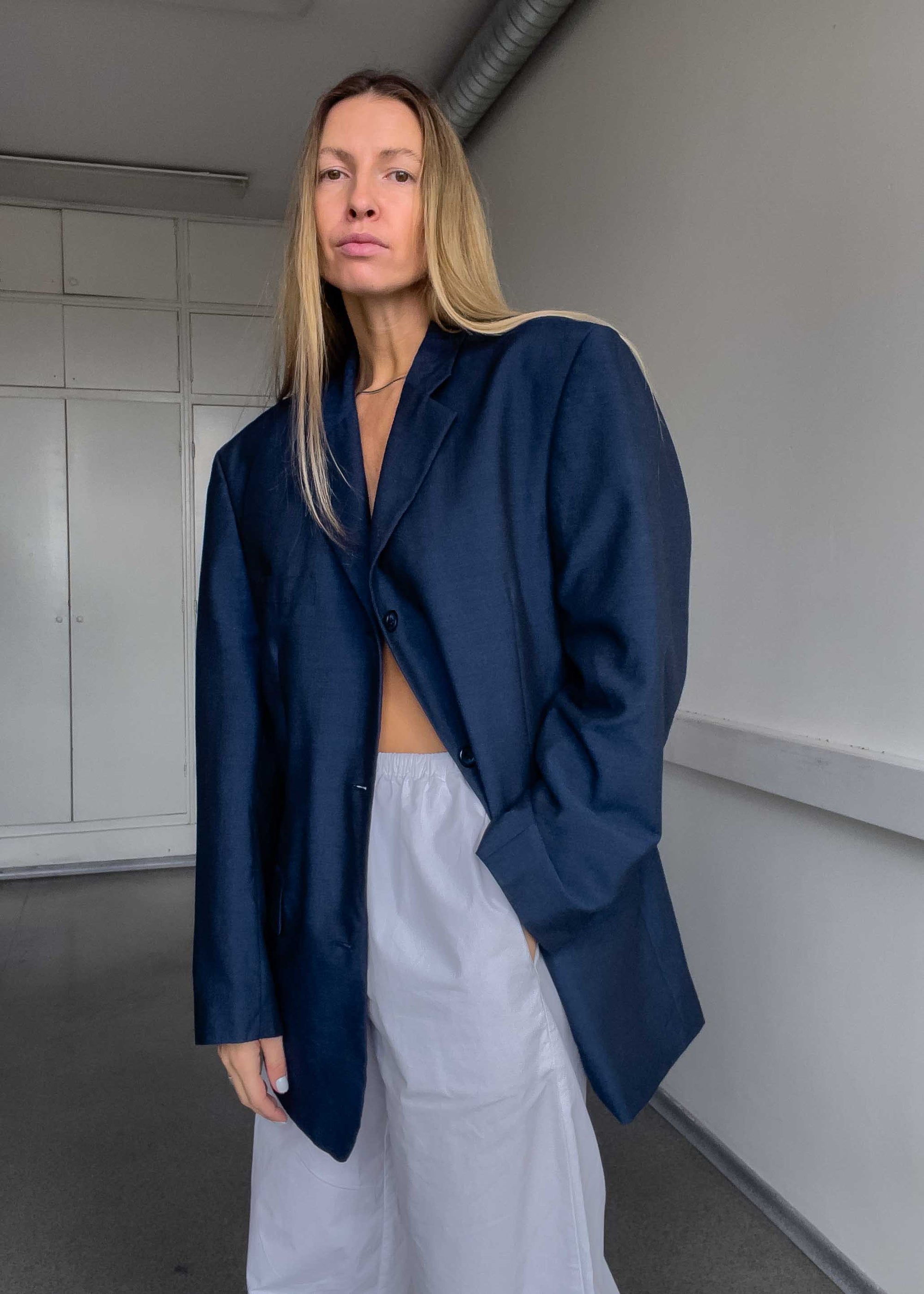 Vintage Blue Oversized Blazer