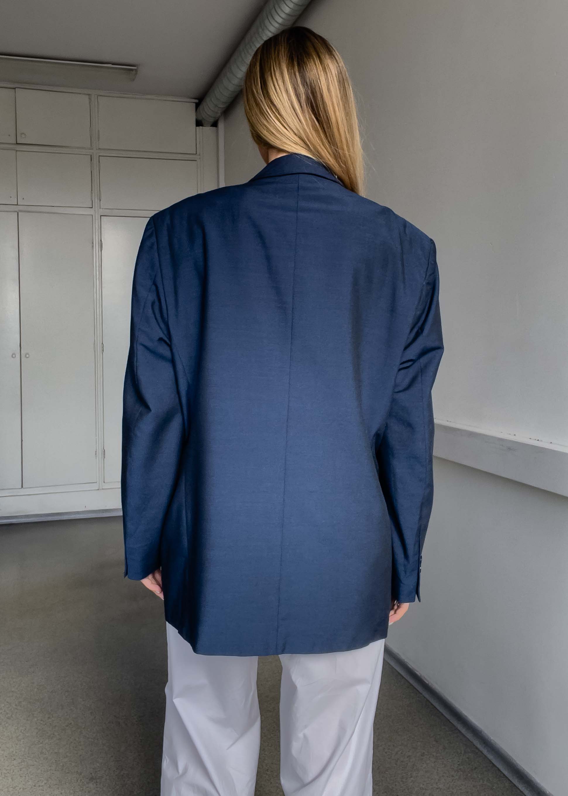 Vintage Blue Oversized Blazer
