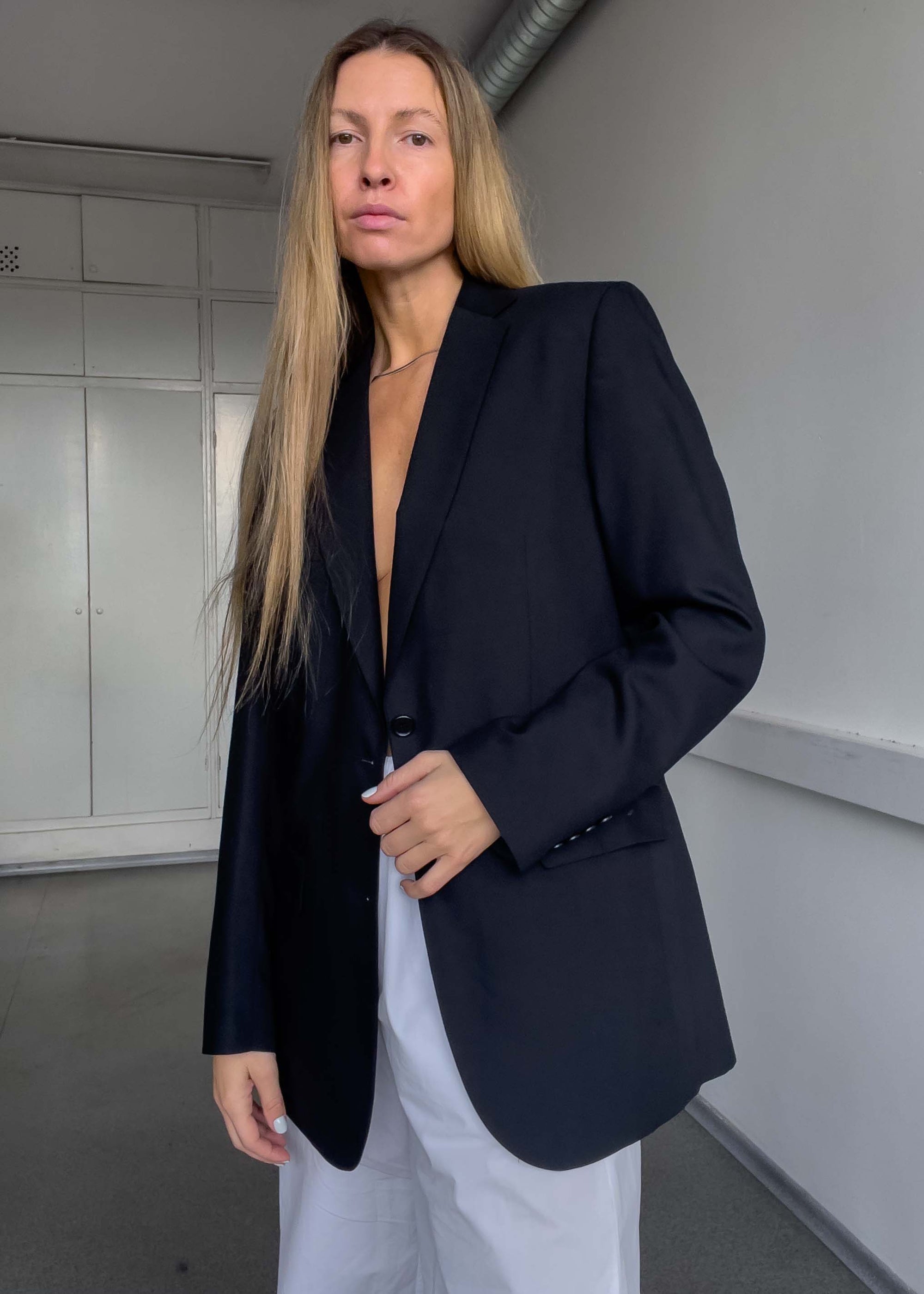 Vintage Black Oversized Blazer