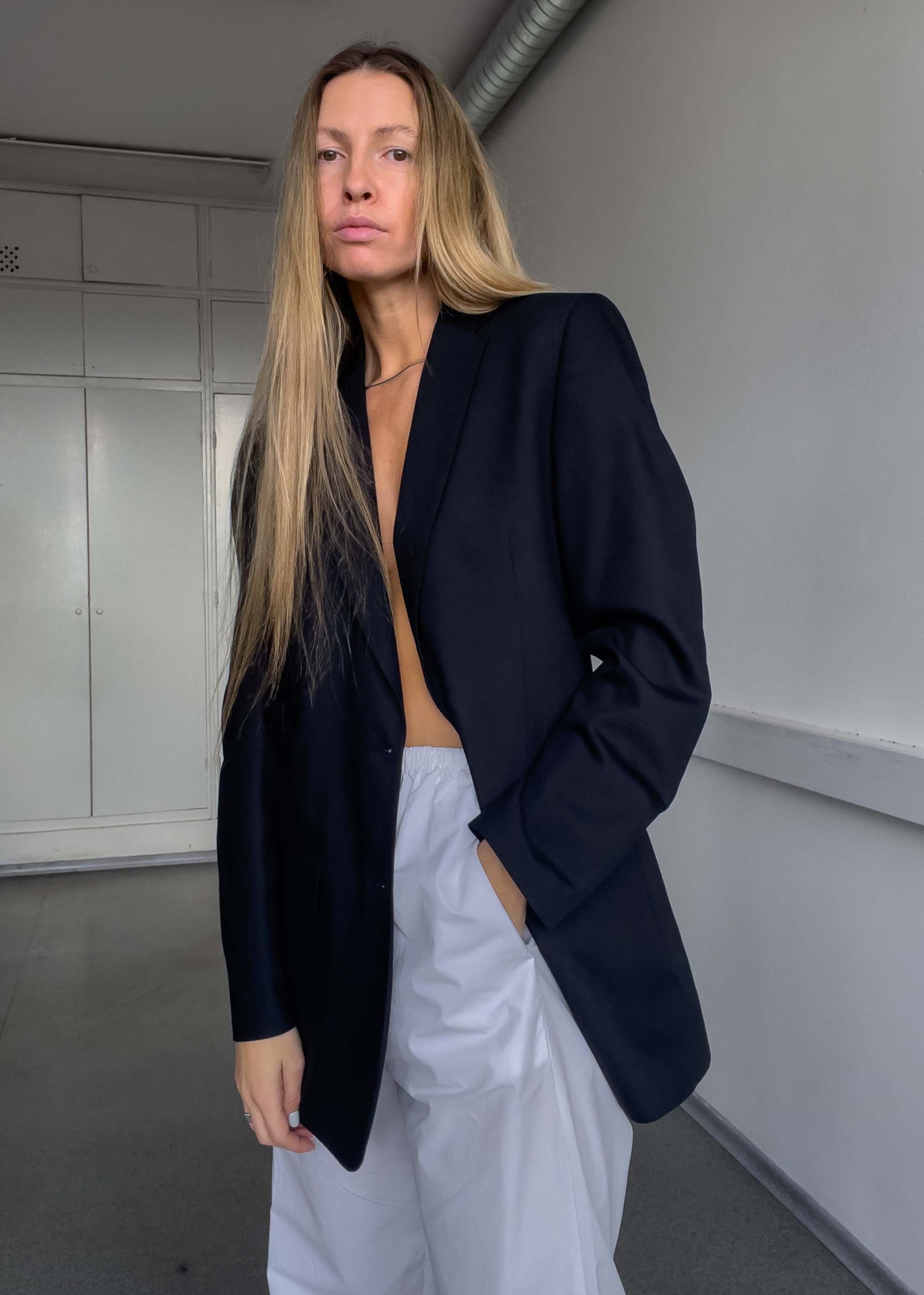 Vintage Black Oversized Blazer