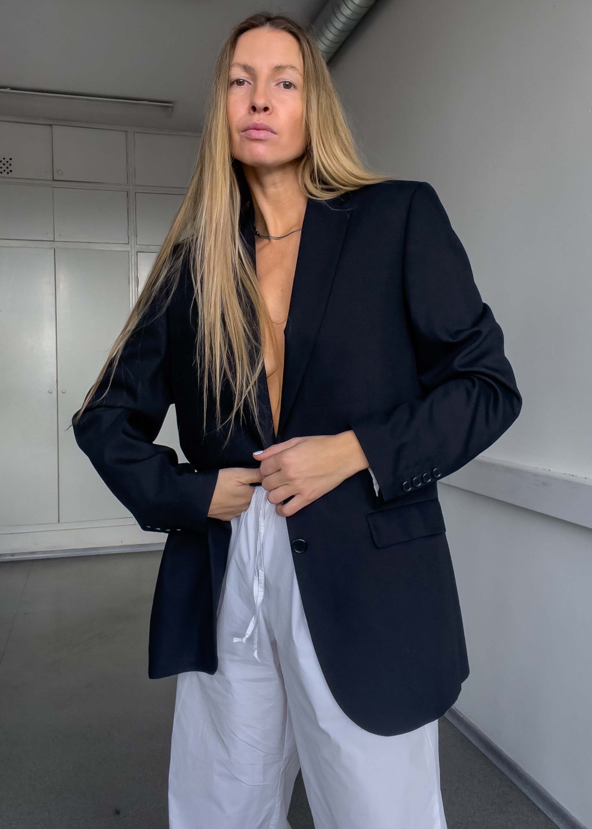 Vintage Black Oversized Blazer