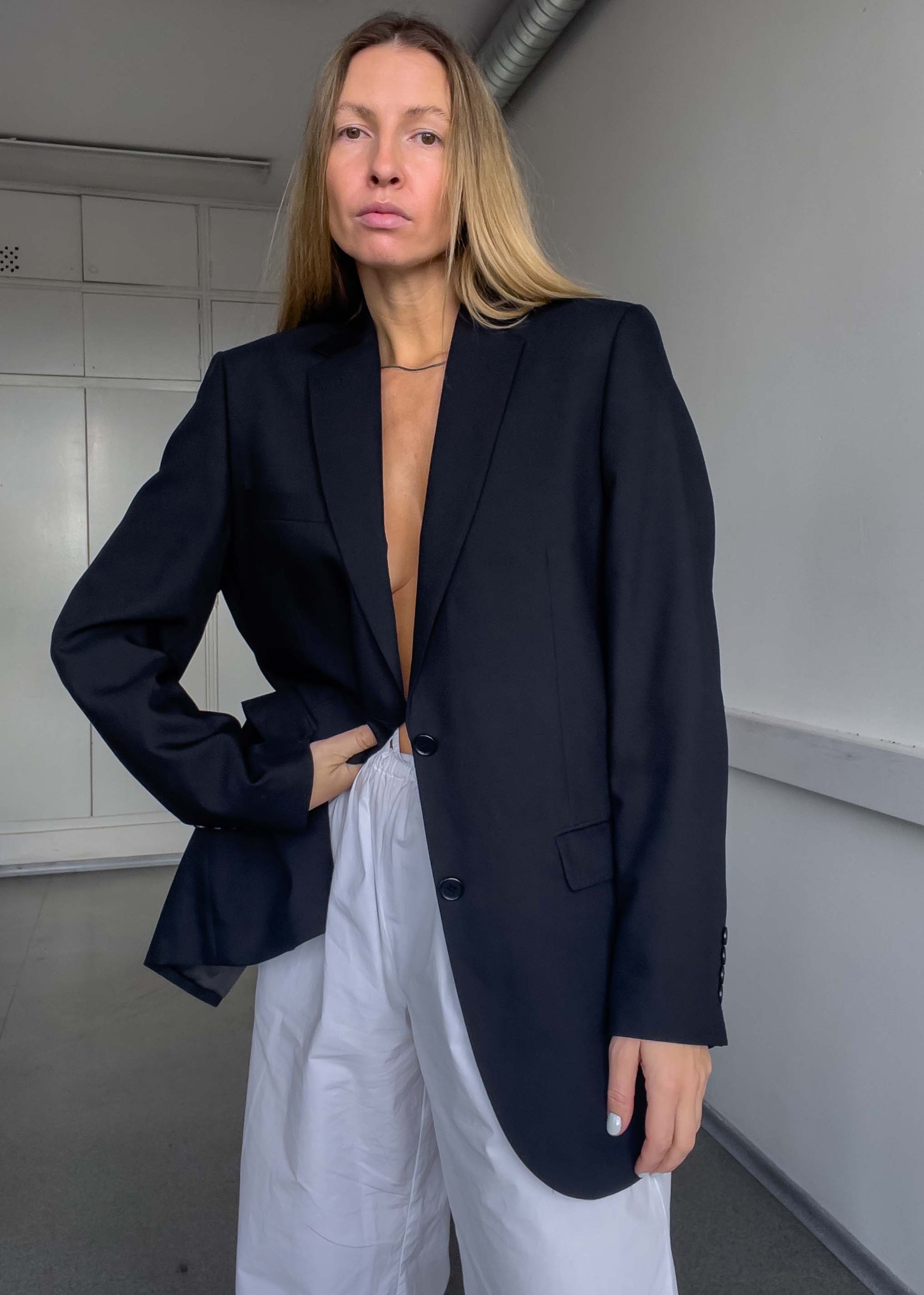 Vintage Black Oversized Blazer