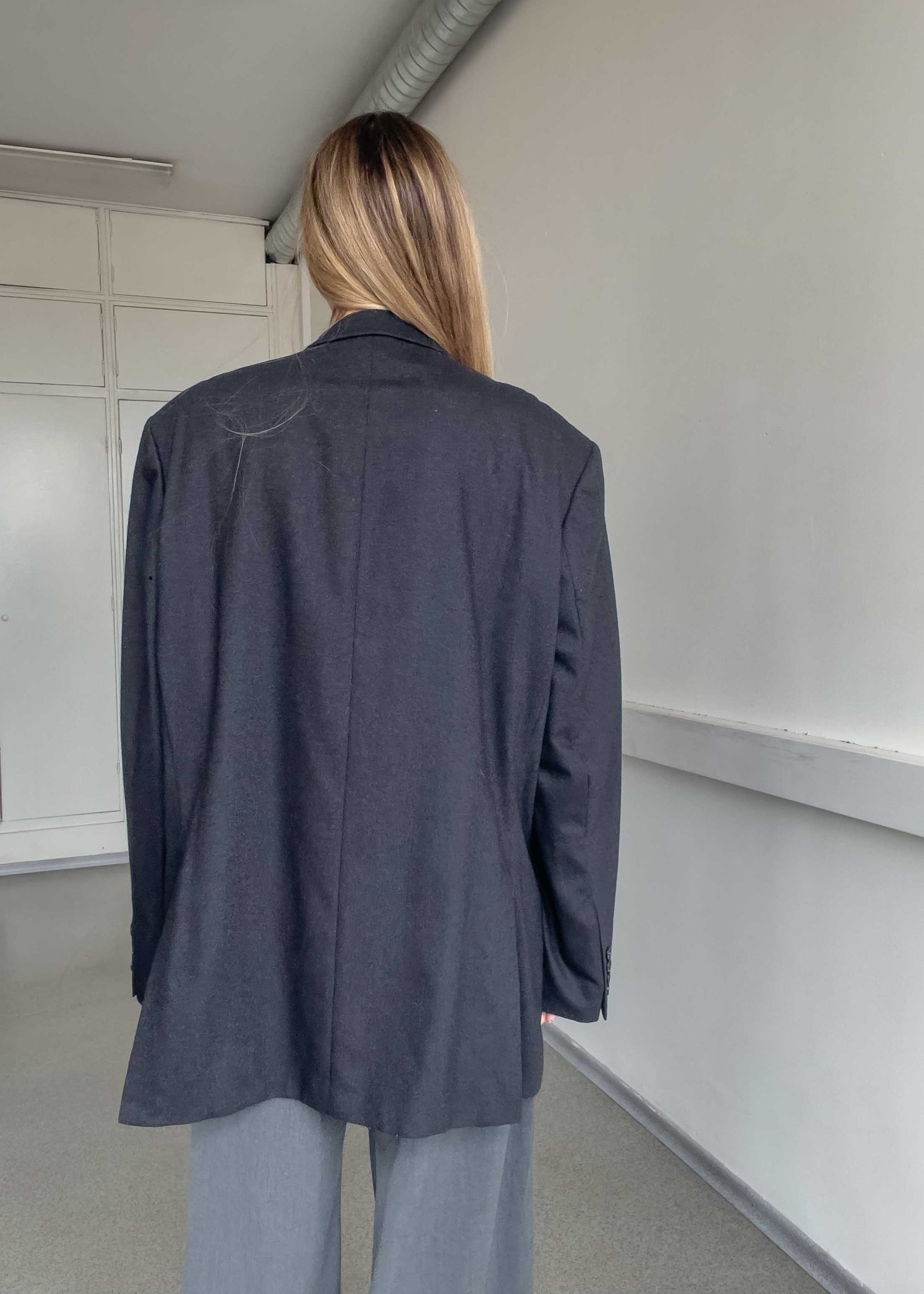 Vintage Grey Oversized Blazer