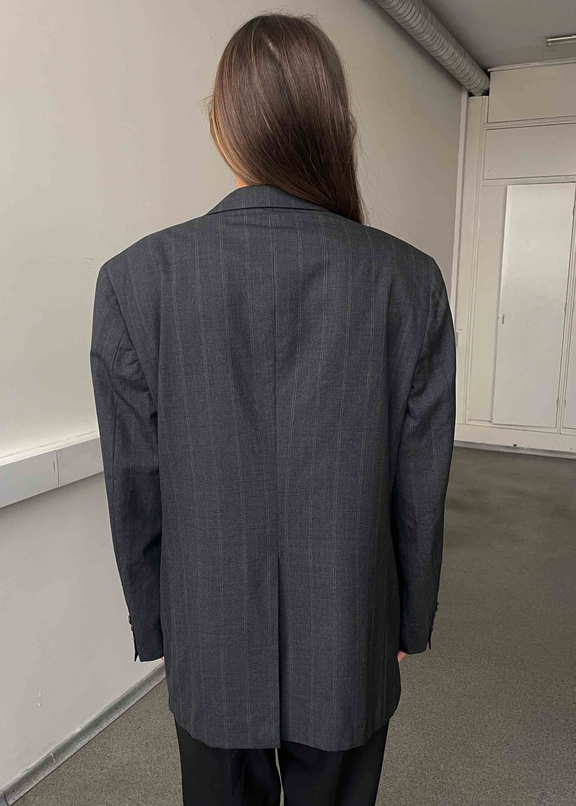 Vintage Grey Checked Oversized Blazer Chaps by RALPH LAUREN