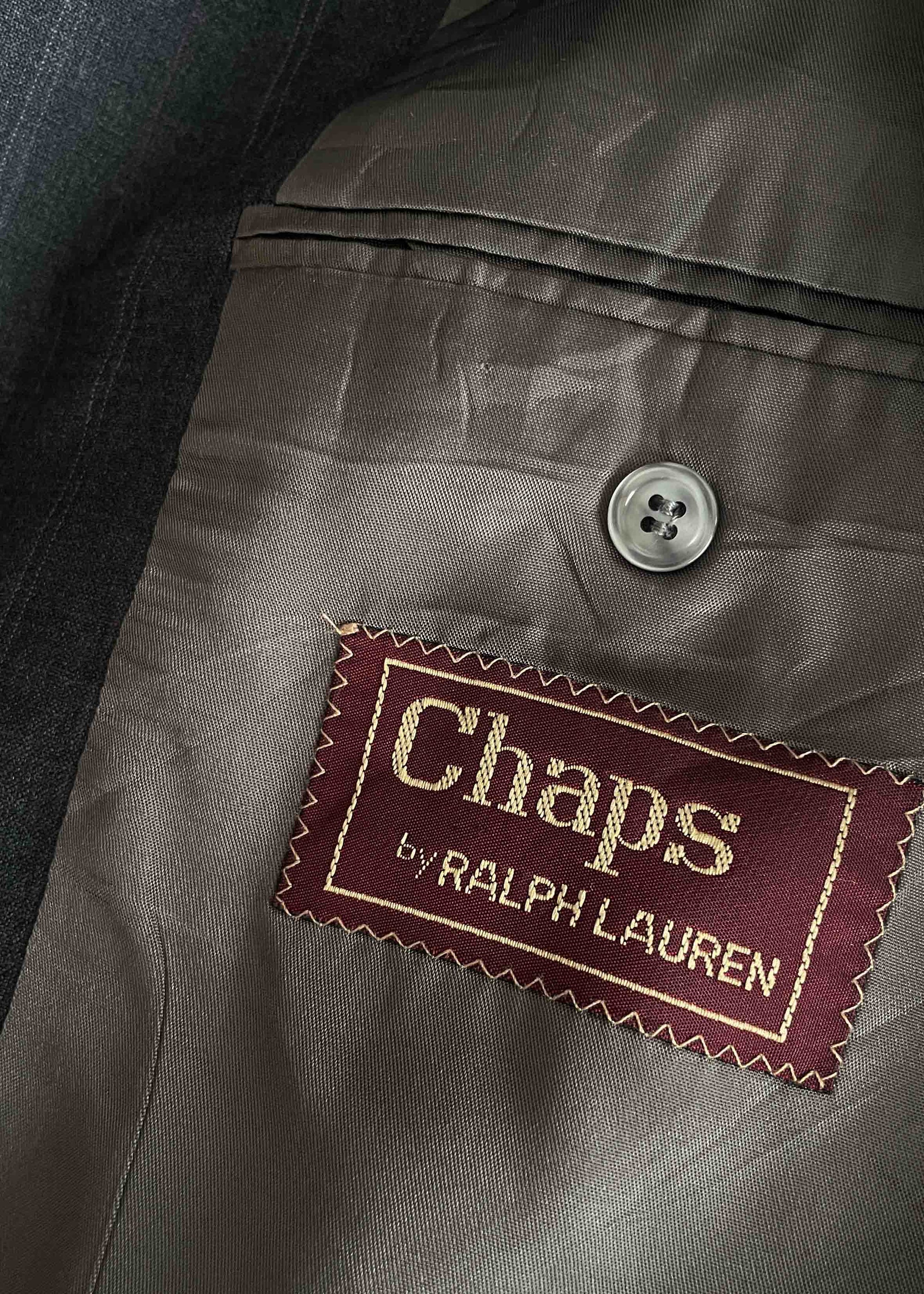 Vintage Grey Checked Oversized Blazer Chaps by RALPH LAUREN