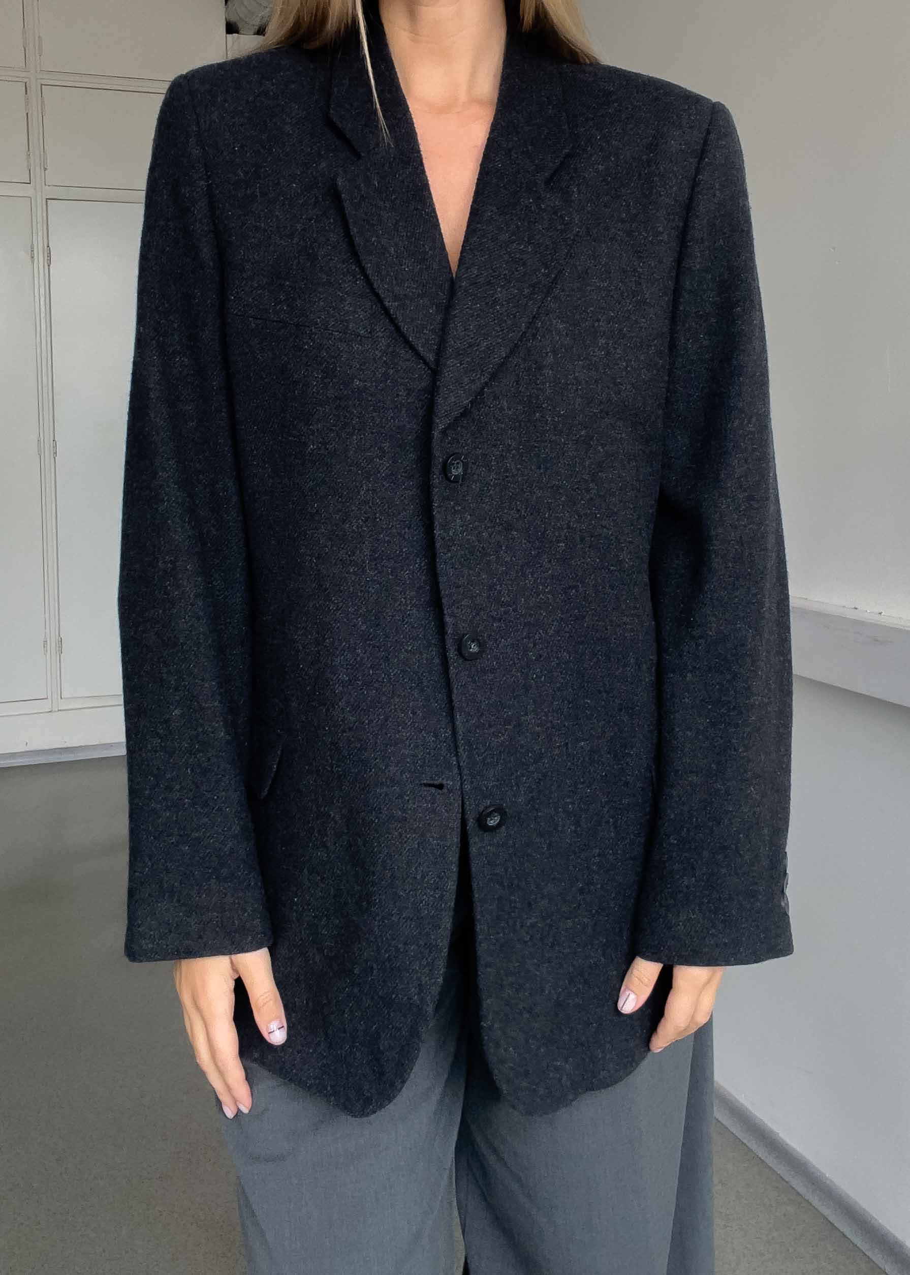Vintage Grey Oversized Blazer