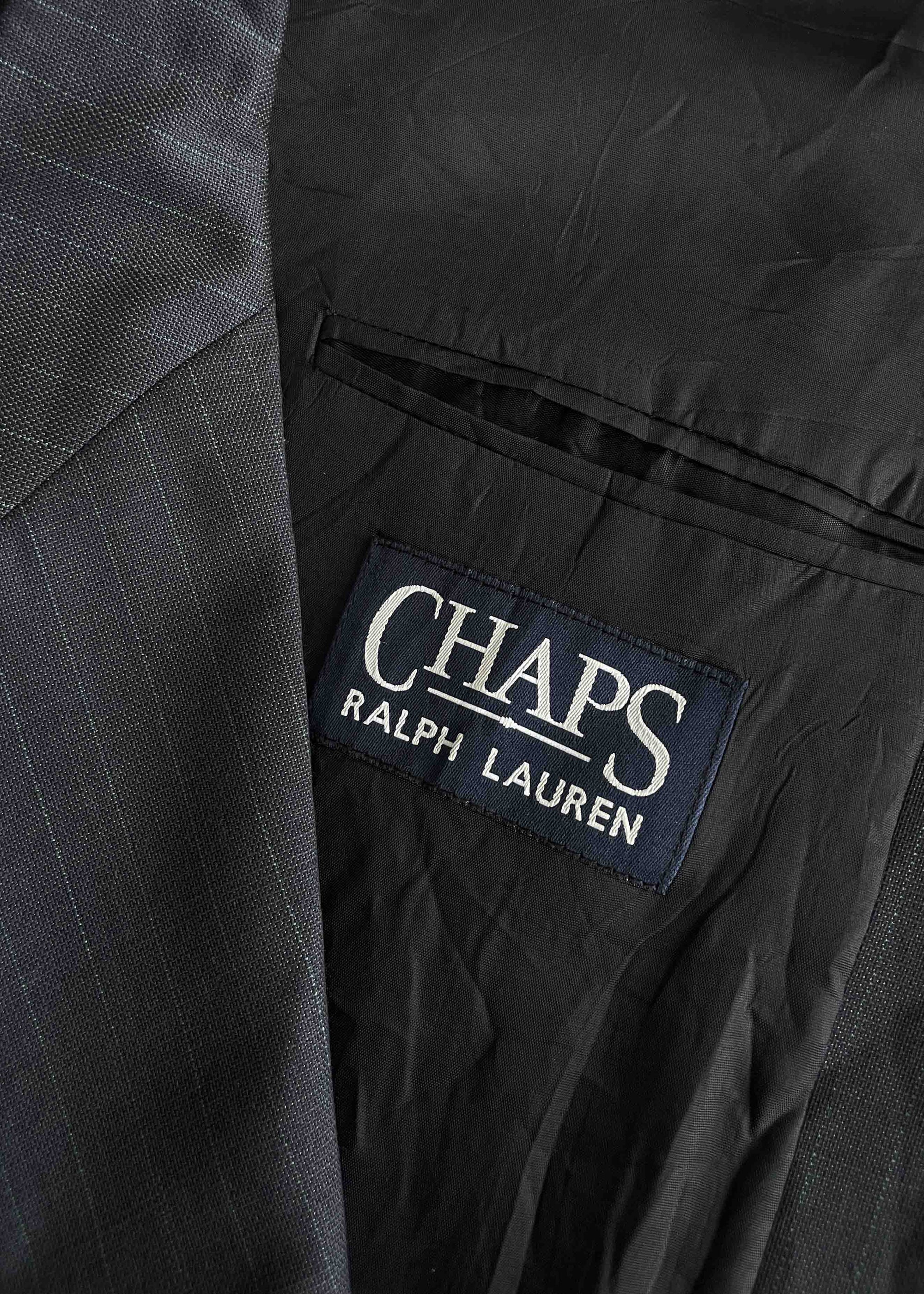 Vintage Blue Pinstripe Oversized Blazer Chaps by RALPH LAUREN