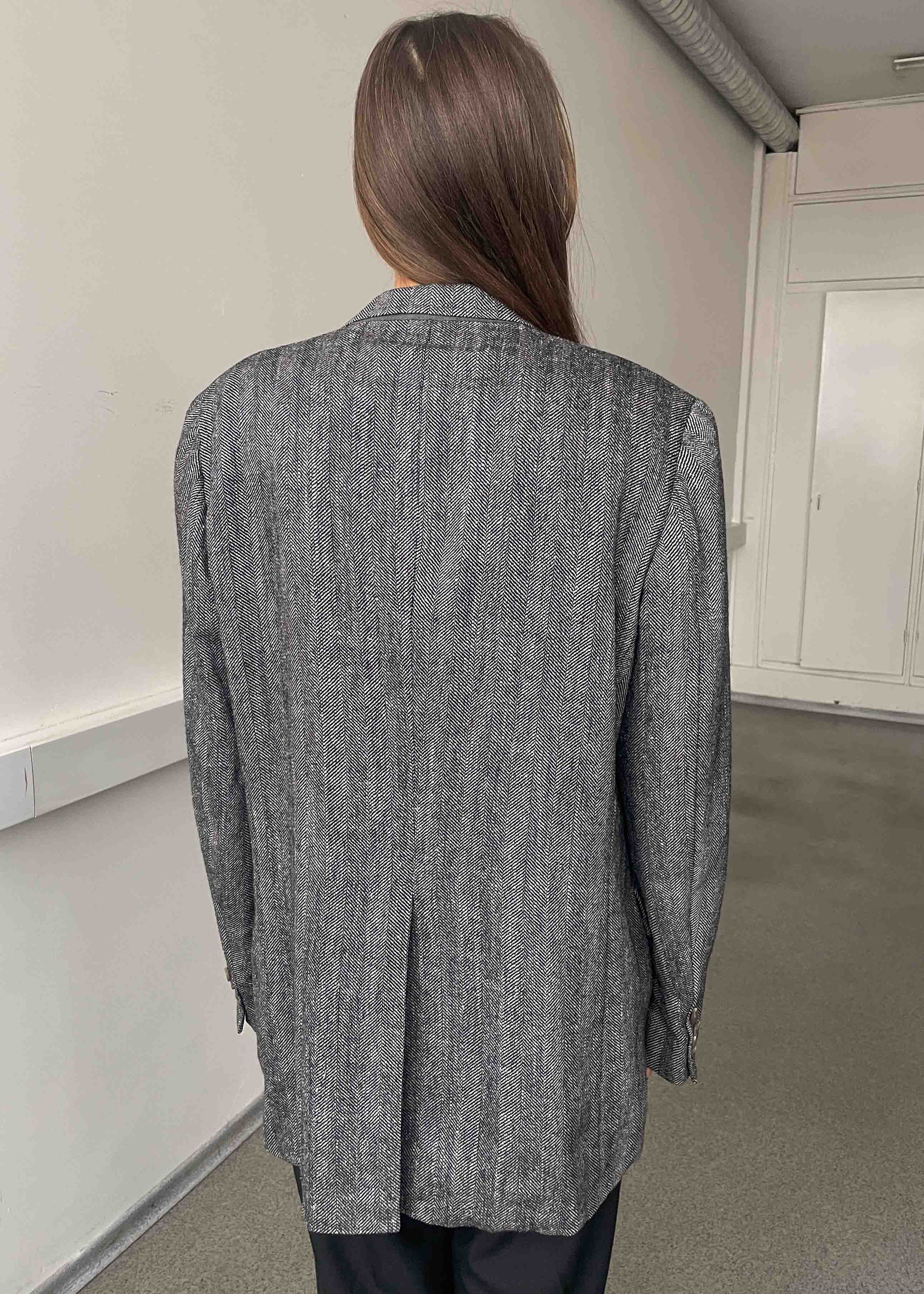 Vintage Grey Paterned Oversized Blazer Chaps by RALPH LAUREN