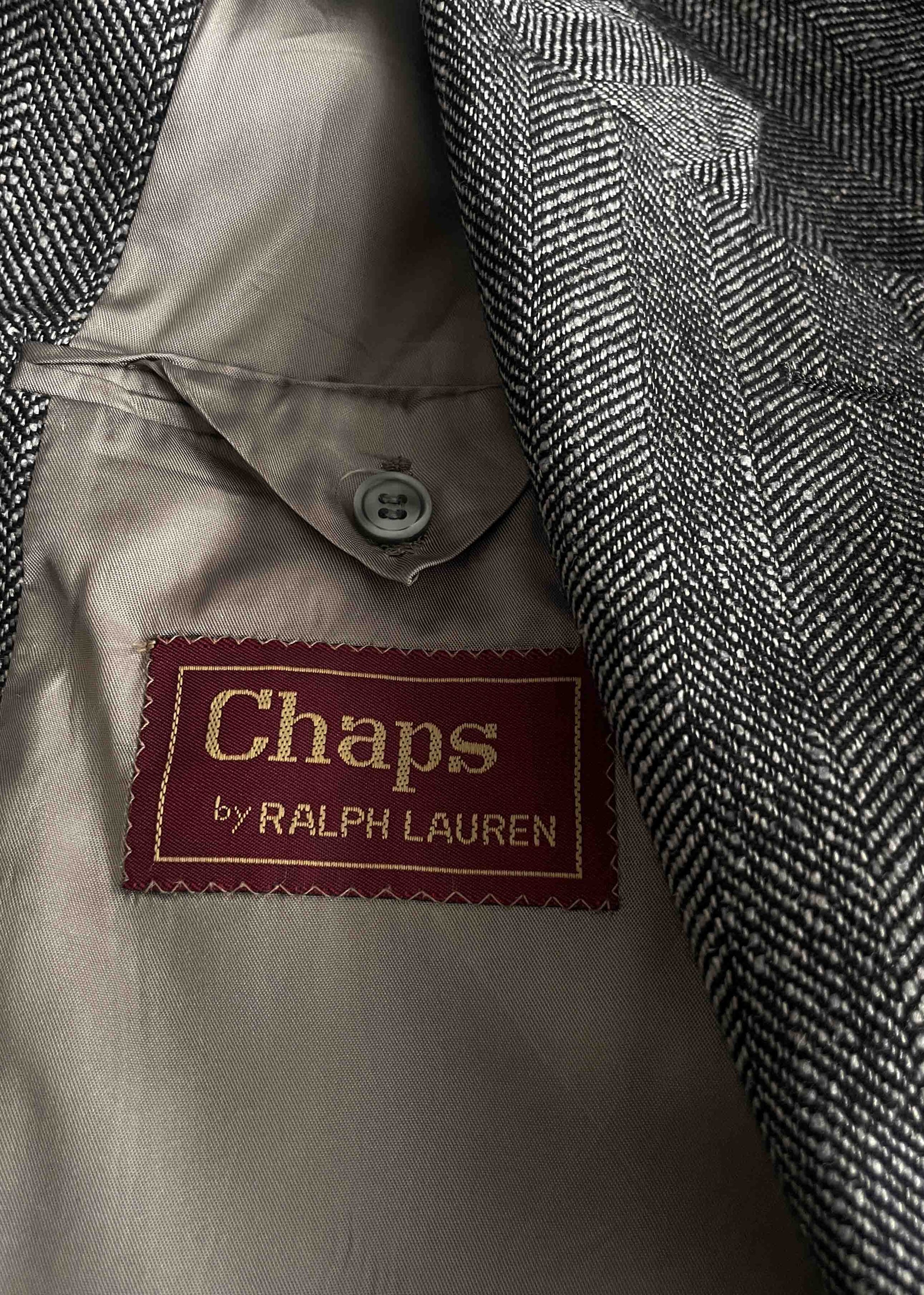 Vintage Grey Paterned Oversized Blazer Chaps by RALPH LAUREN