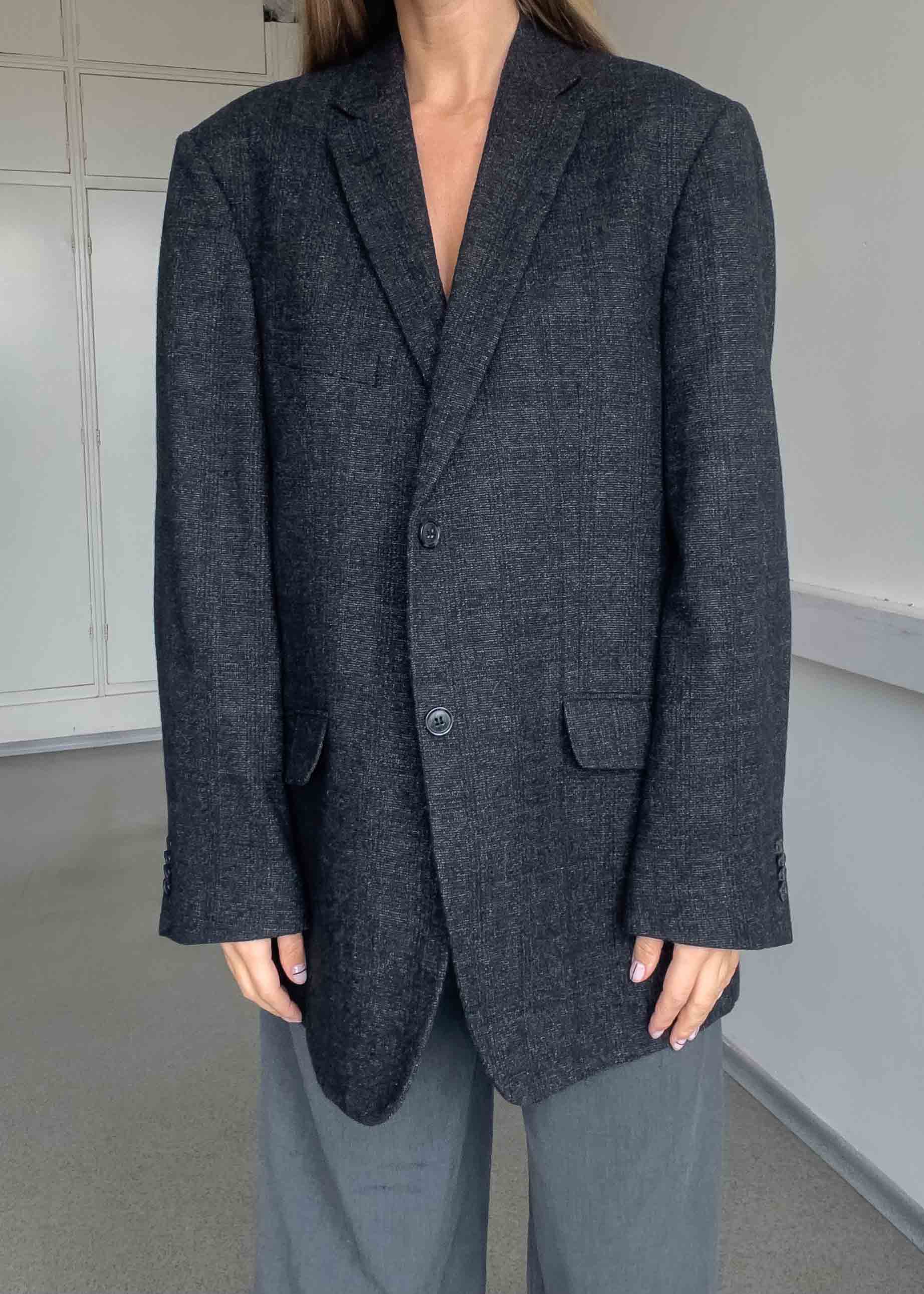 Vintage Grey Oversized Blazer