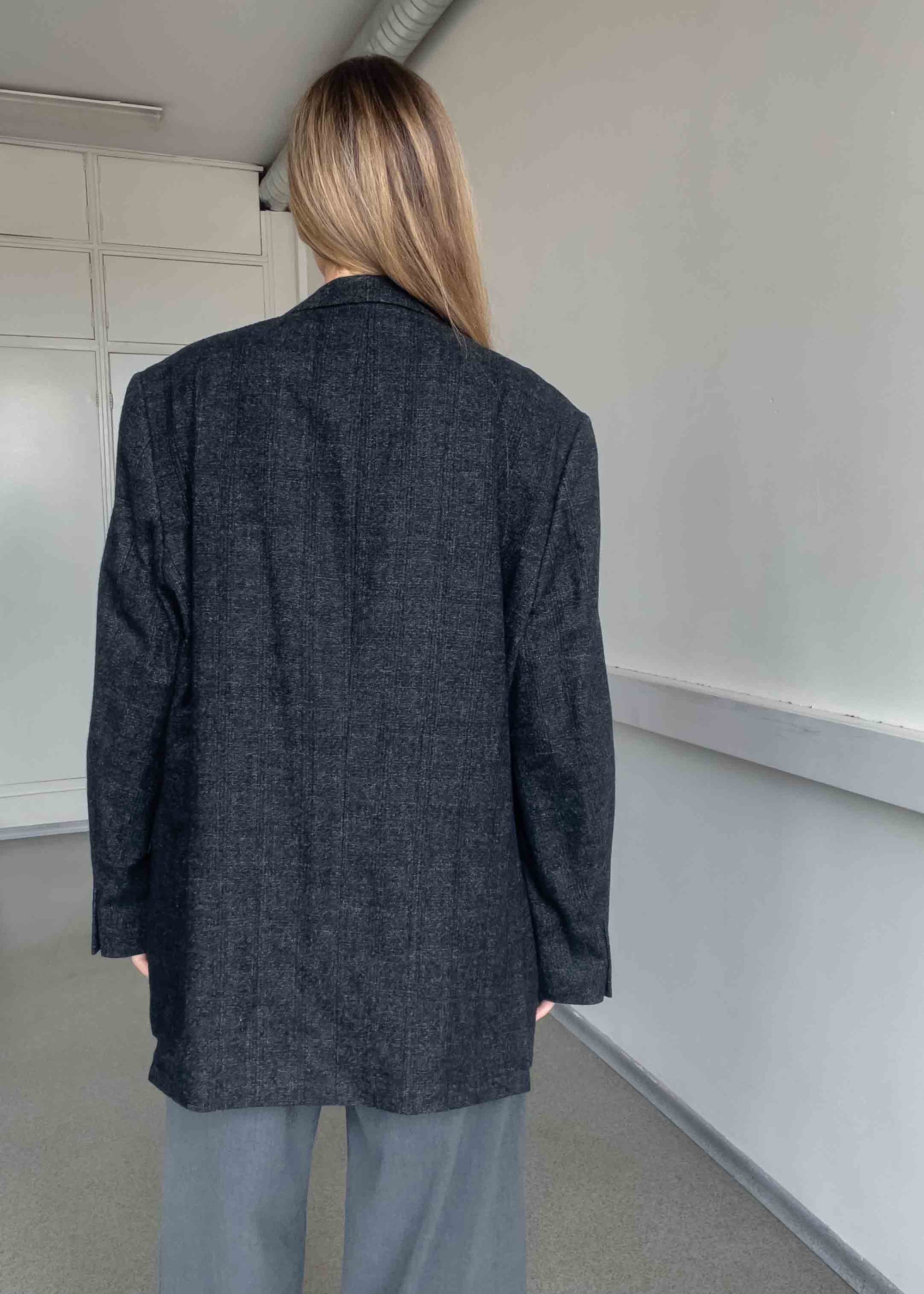 Vintage Grey Oversized Blazer