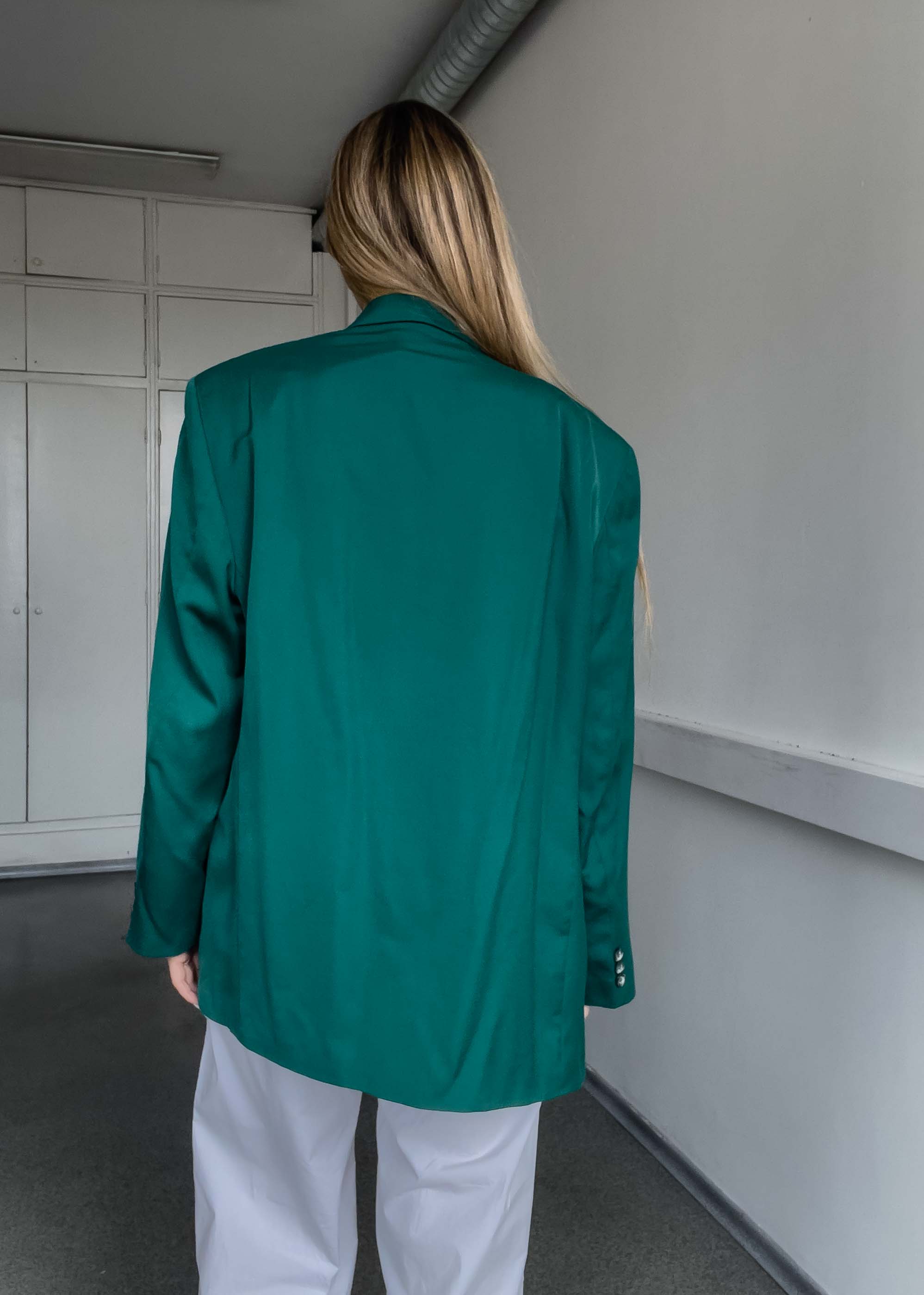 Vintage Green Oversized Blazer