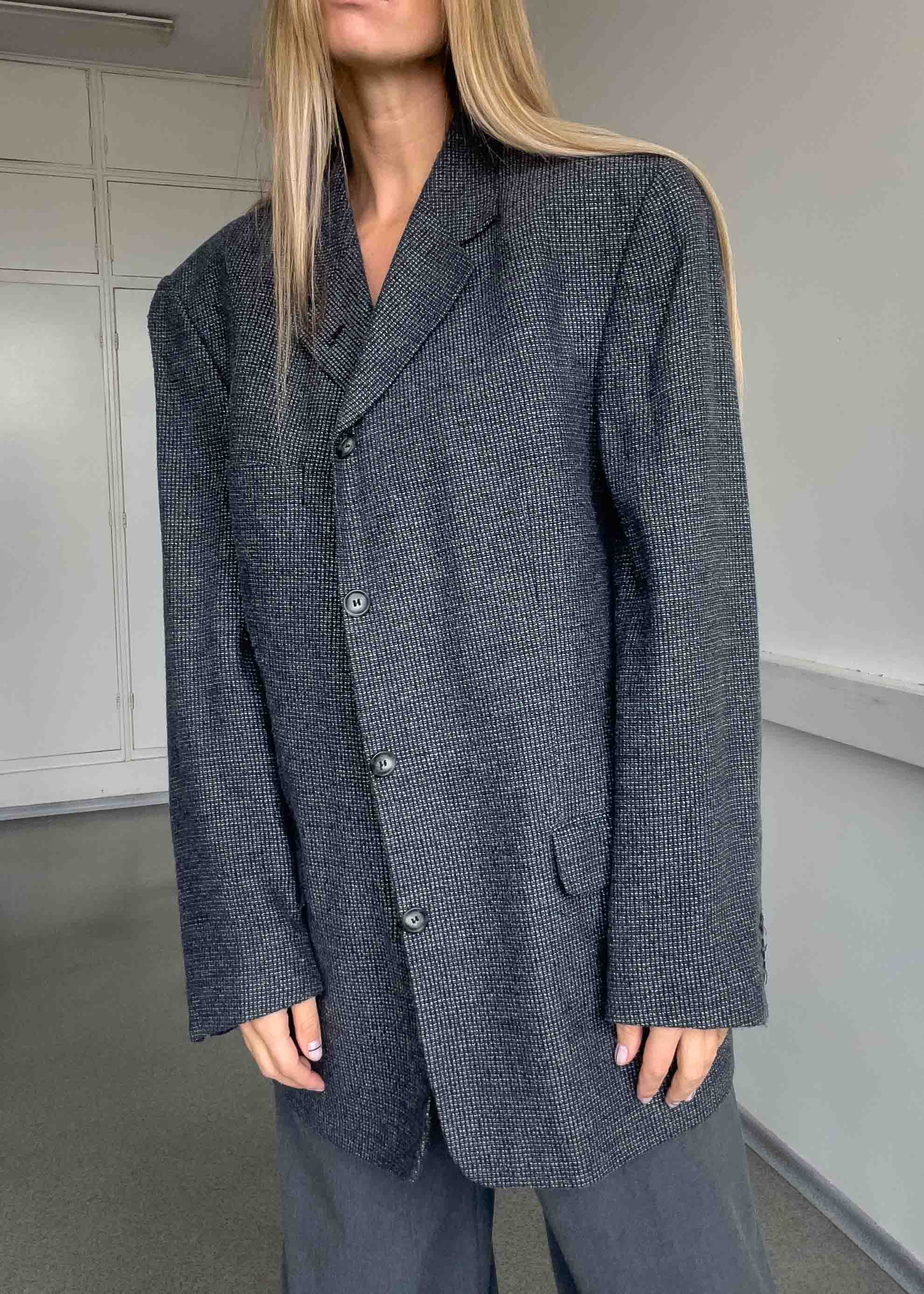 Vintage Grey Oversized Blazer