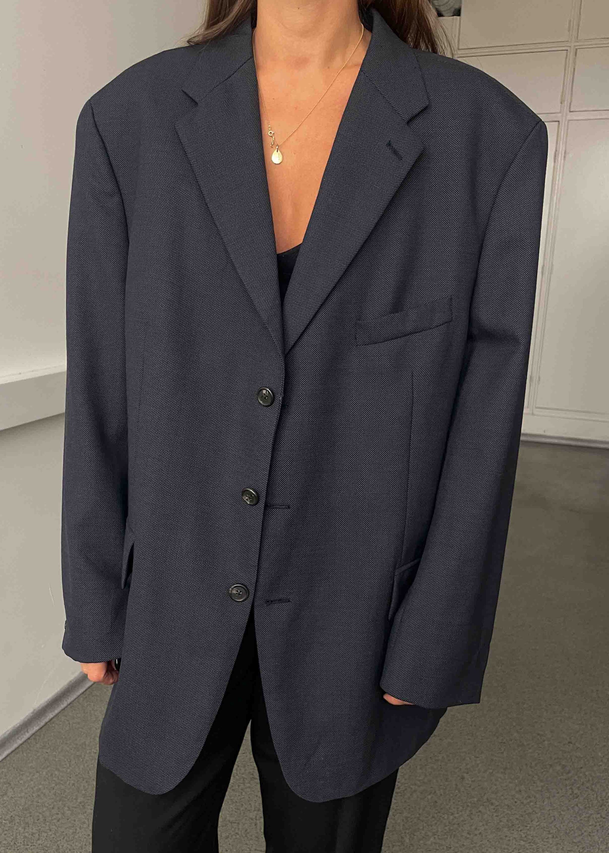 Vintage Blue Patterned Oversized Blazer Chaps by RALPH LAUREN