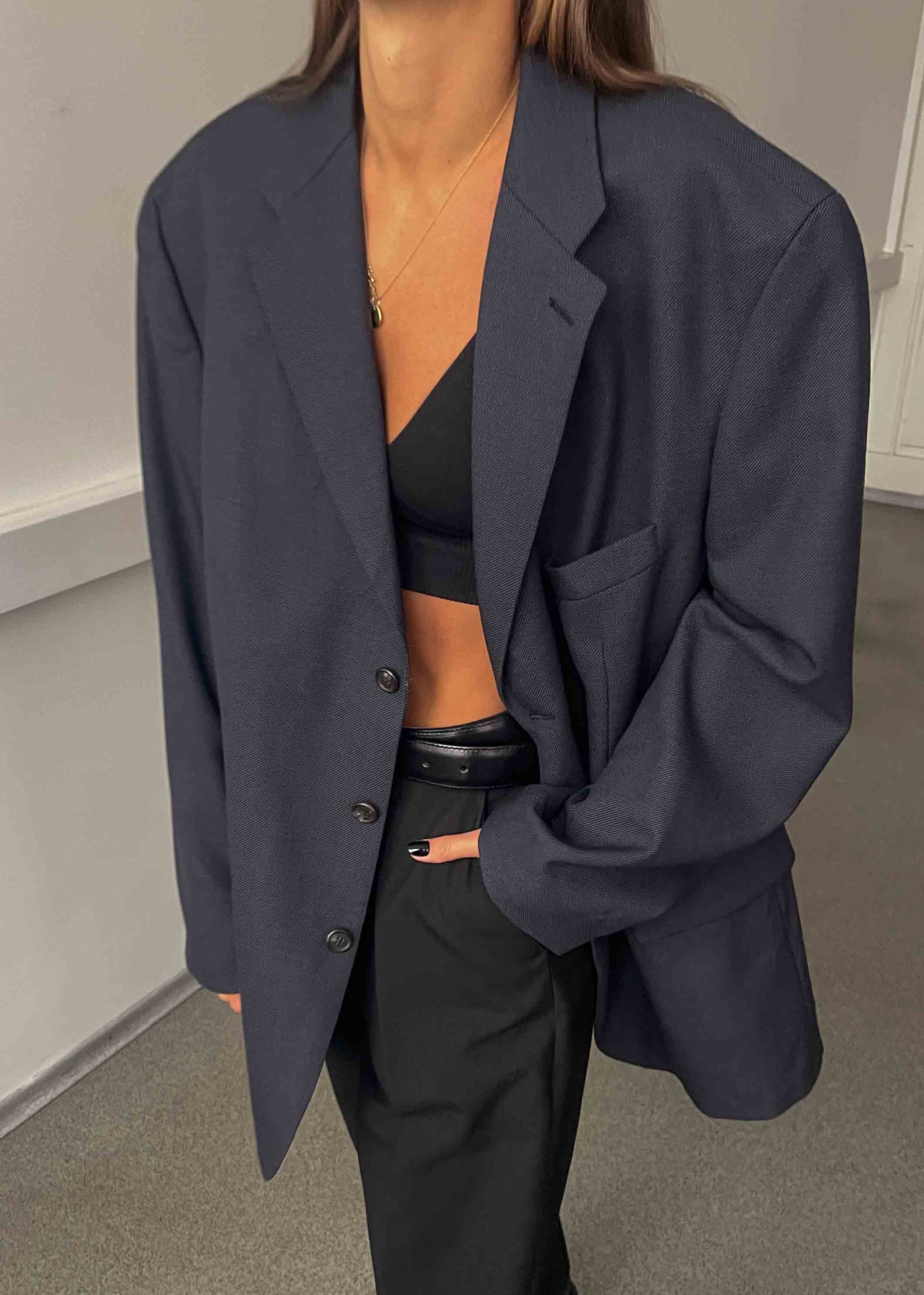 Vintage Blue Patterned Oversized Blazer Chaps by RALPH LAUREN