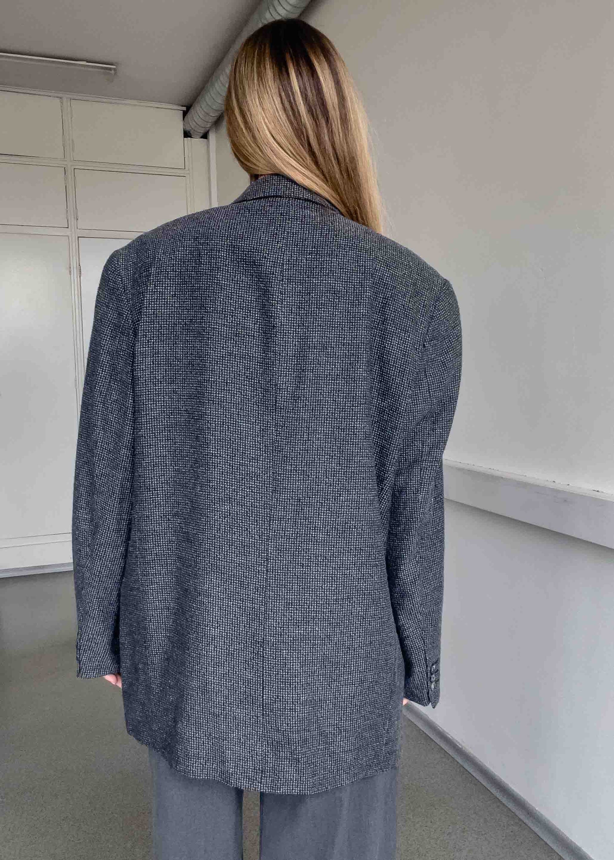 Vintage Grey Oversized Blazer