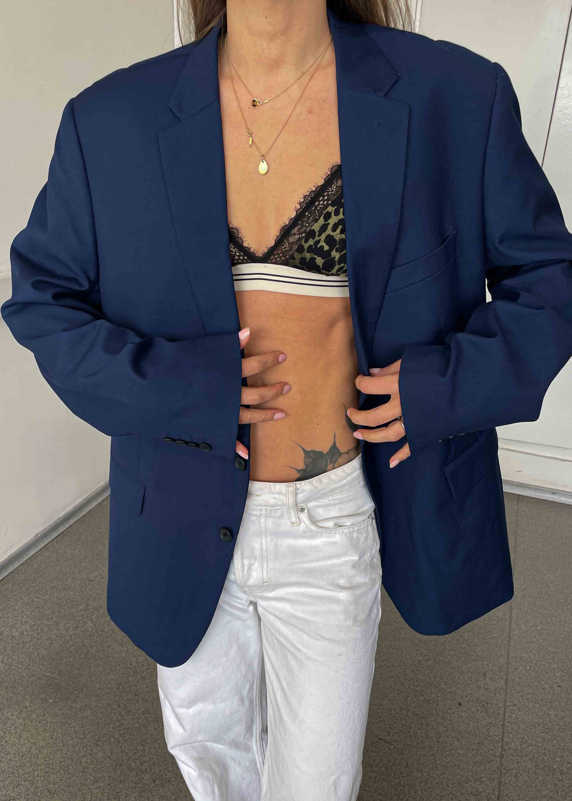 Vintage Blue Oversized Blazer