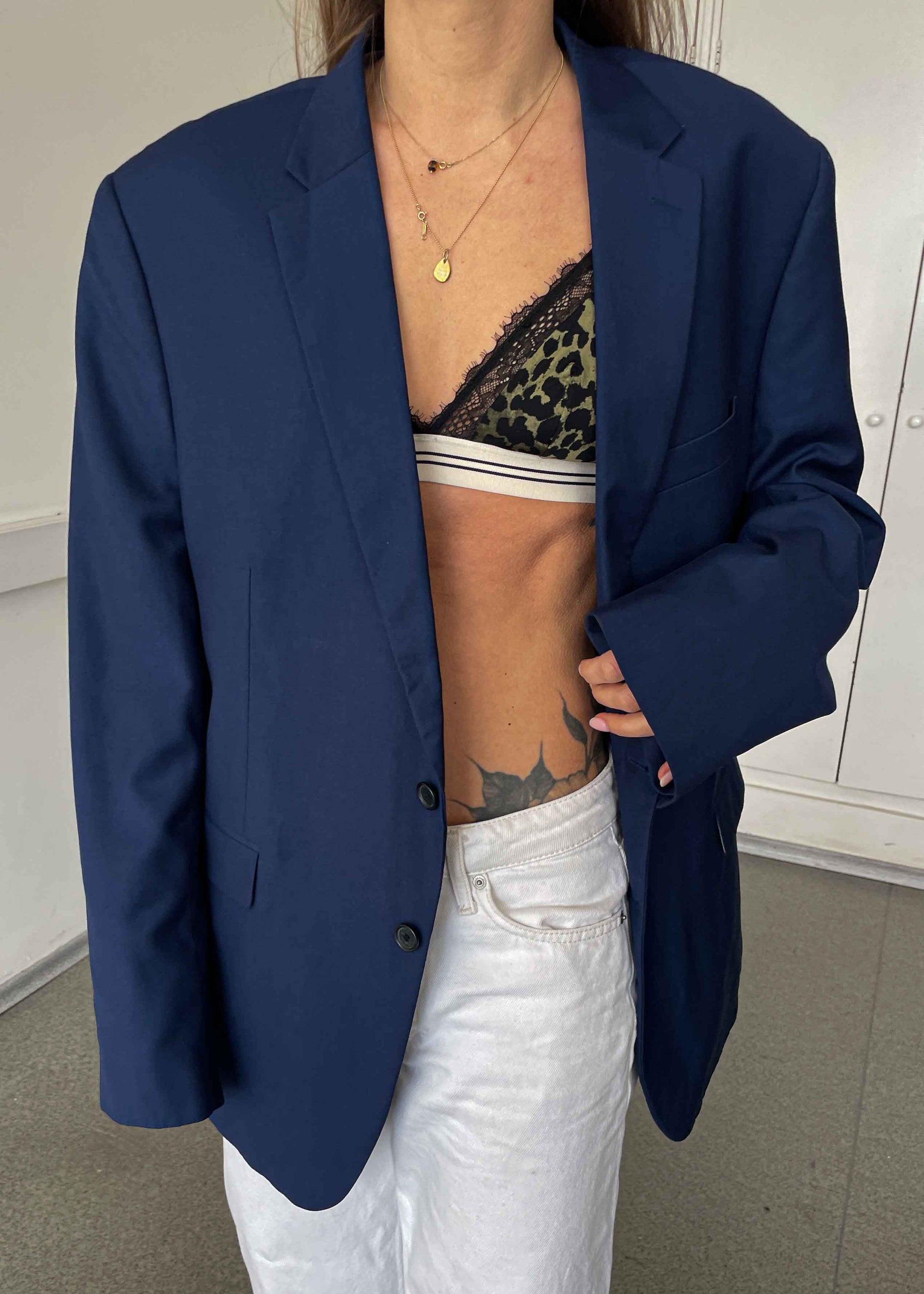 Vintage Blue Oversized Blazer