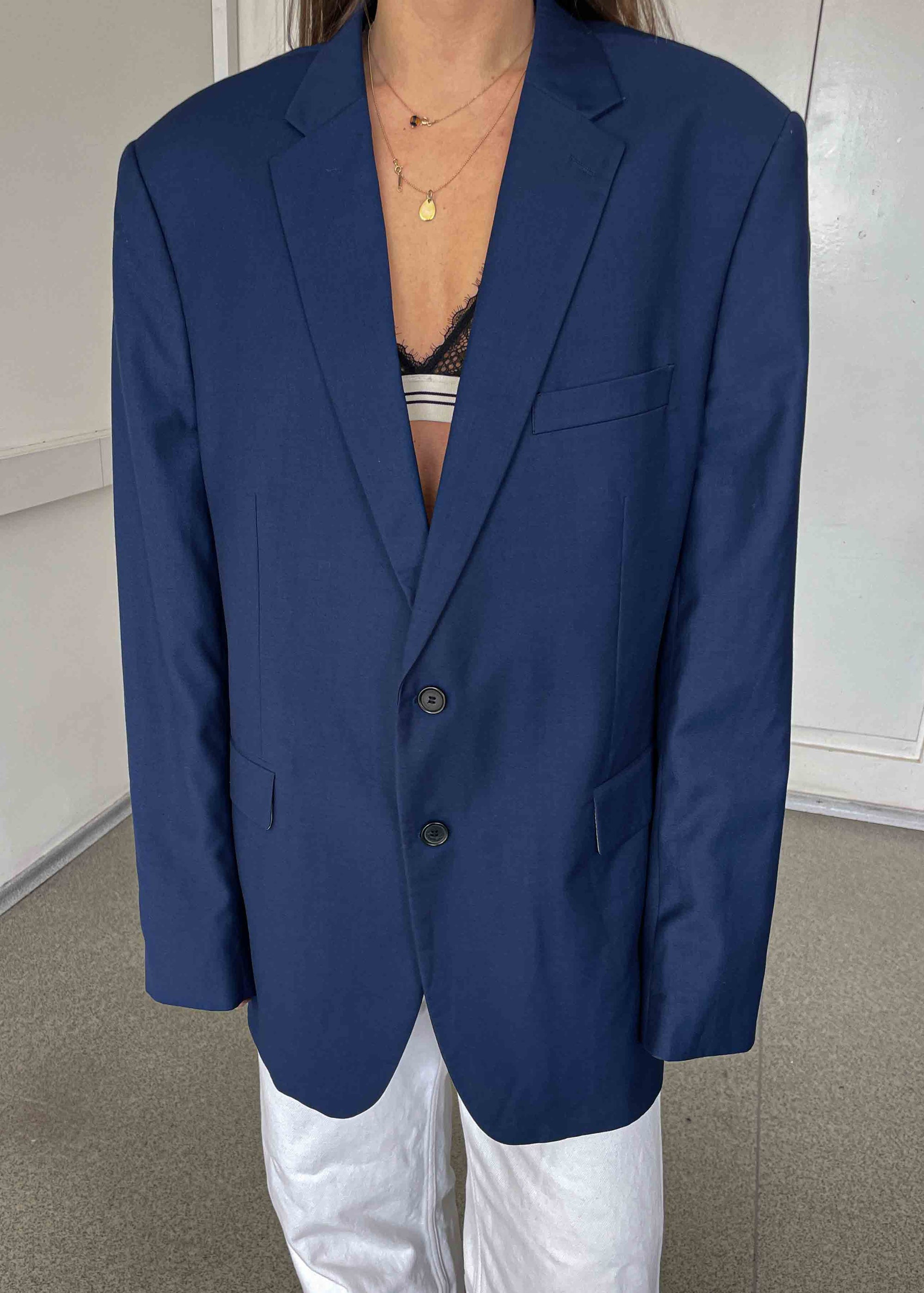 Vintage Blue Oversized Blazer