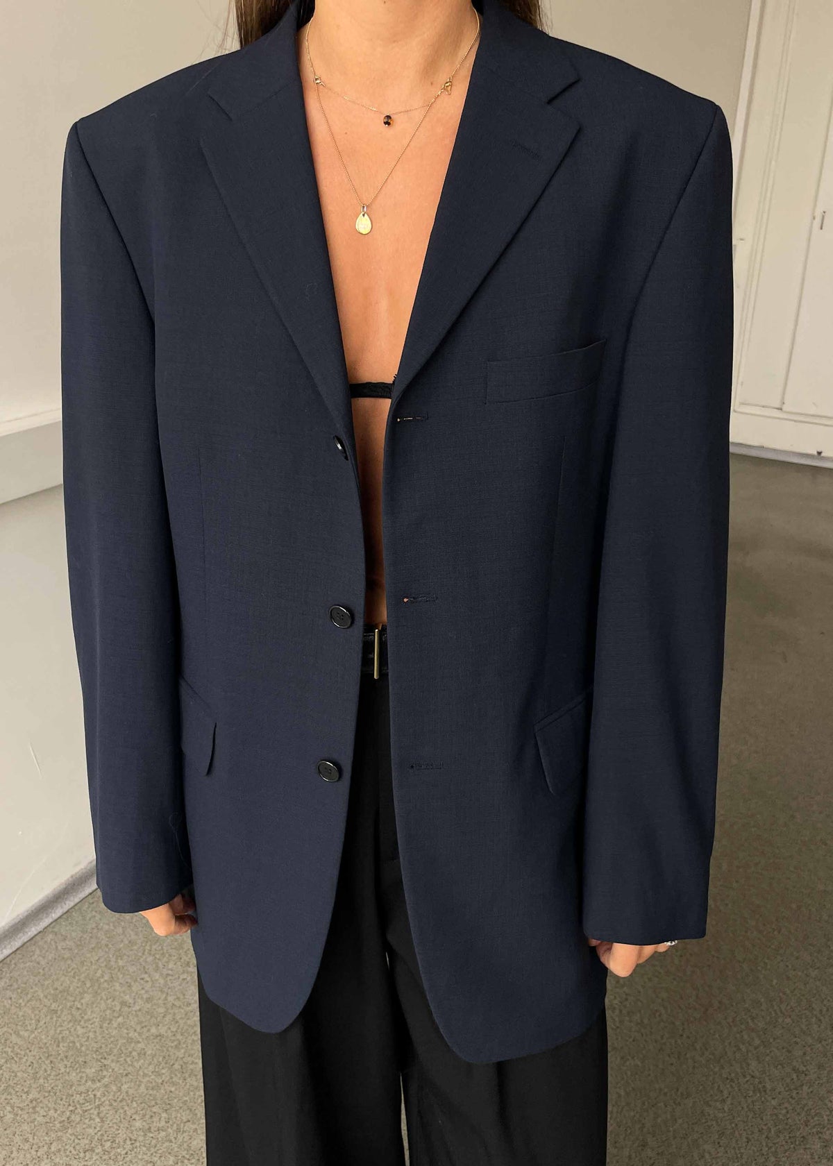 Vintage Blue Oversized Blazer