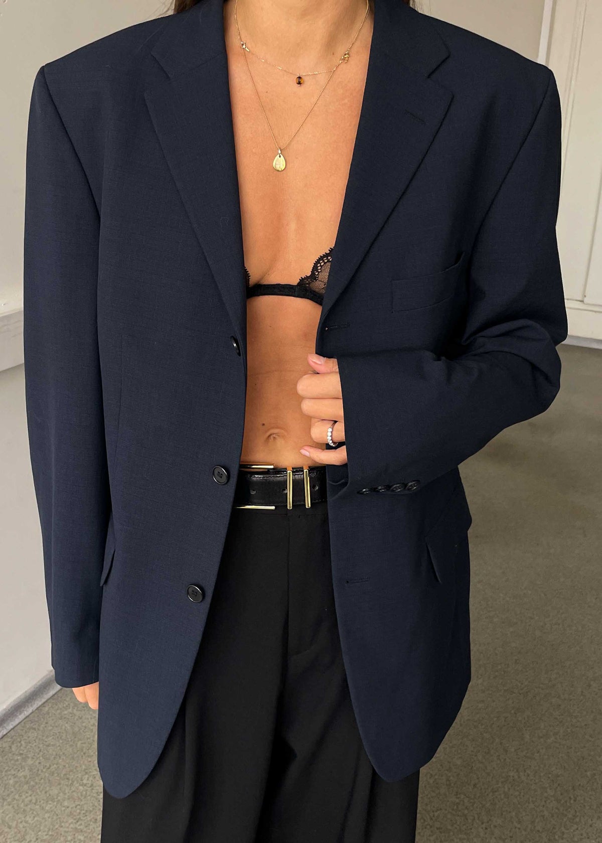 Vintage Blue Oversized Blazer