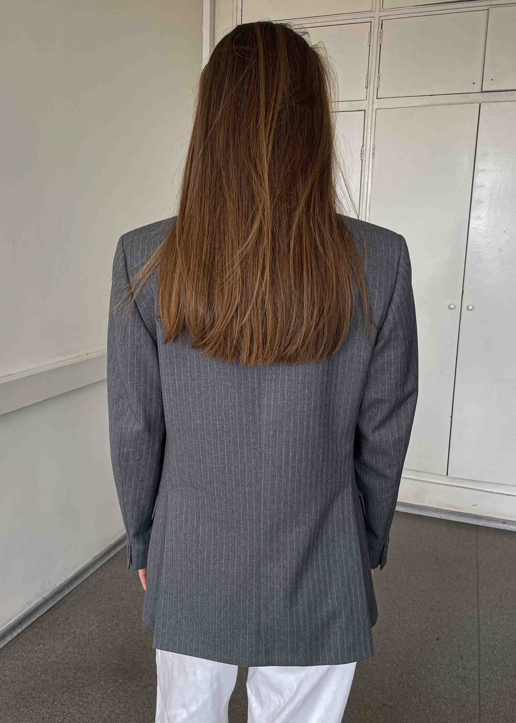 Vintage Grey Stripped Smaller Fit Blazer