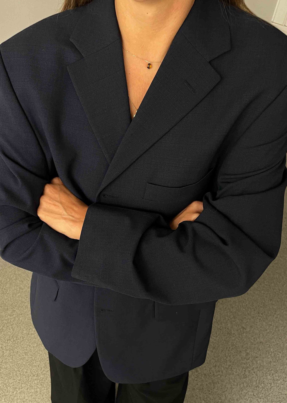 Vintage Blue Oversized Blazer