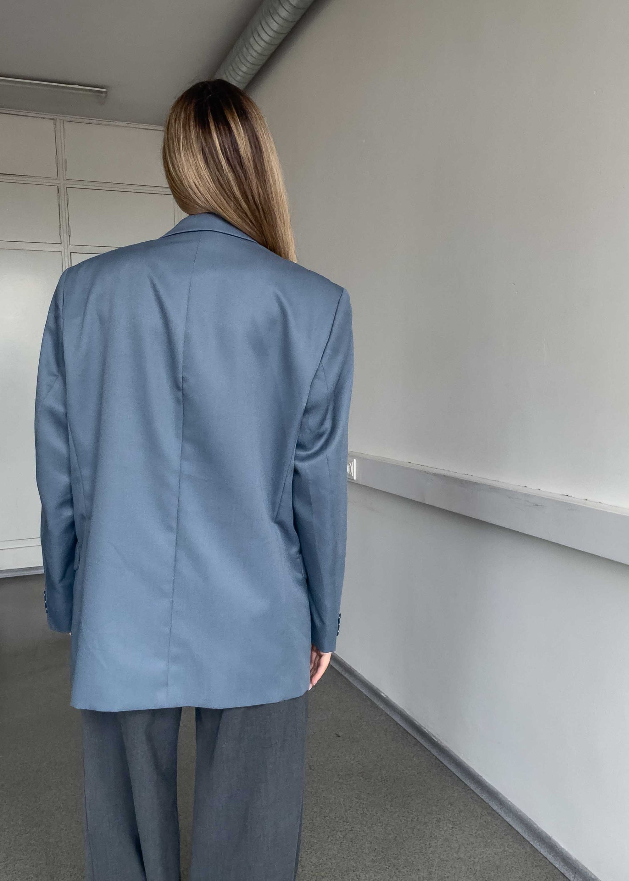 Vintage Blue Oversized Blazer
