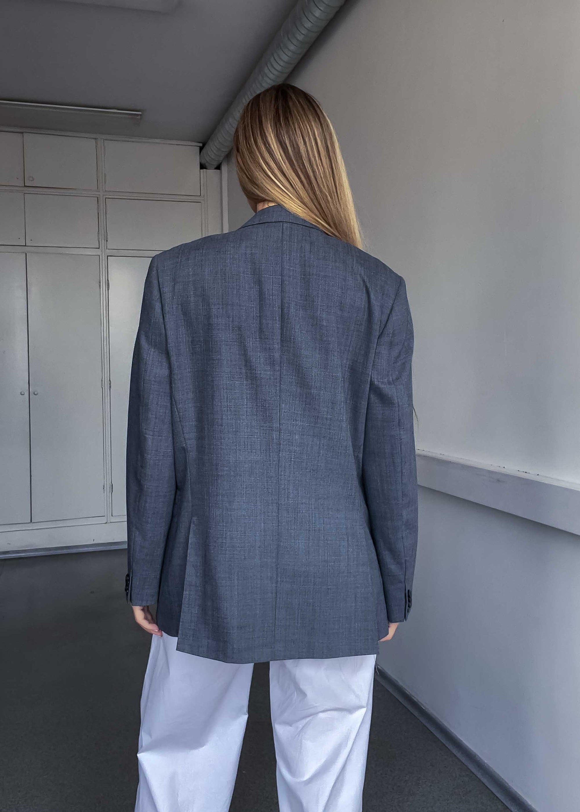 Vintage Grey Oversized Smaller Fit Blazer