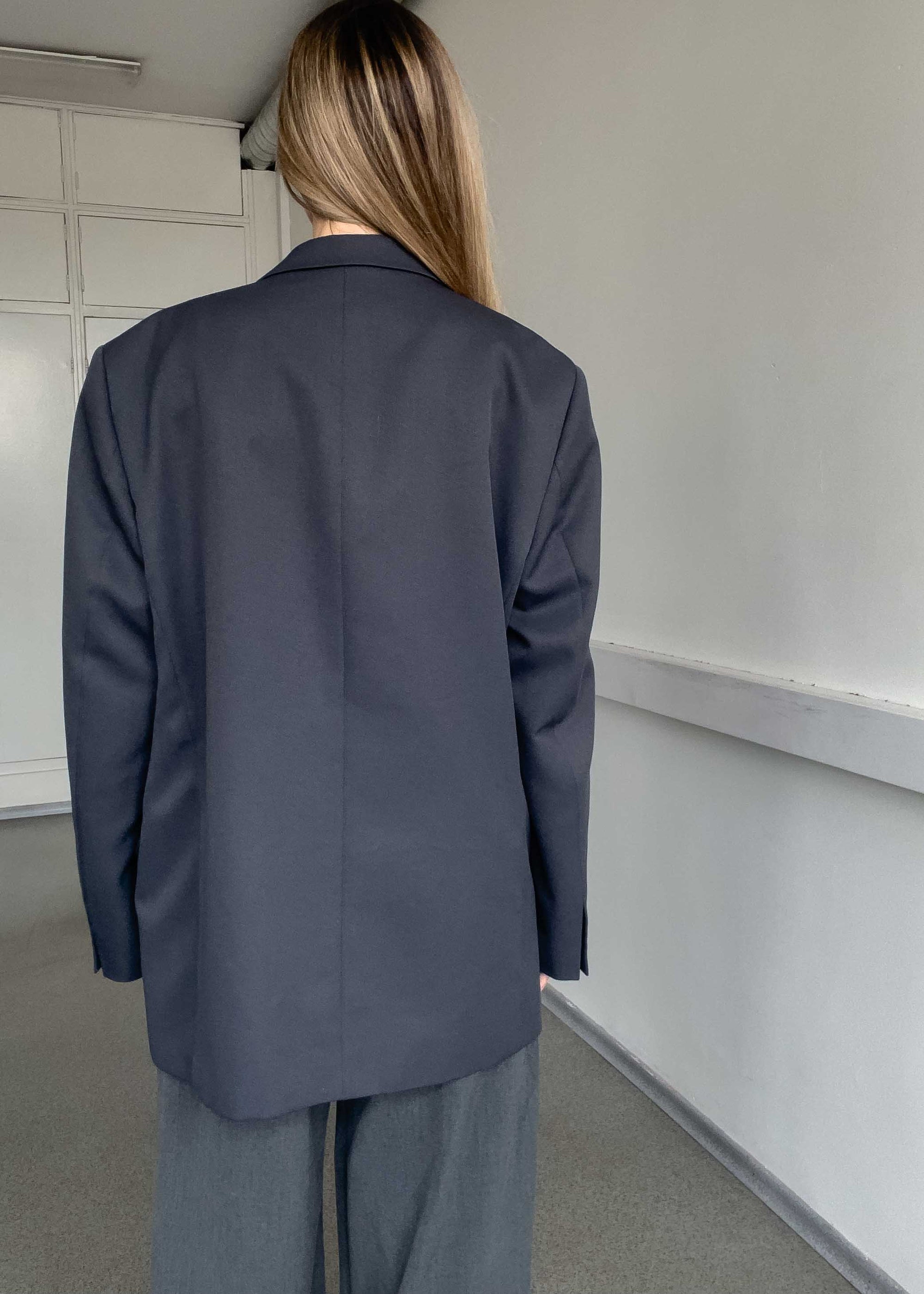 Vintage Grey Oversized Blazer