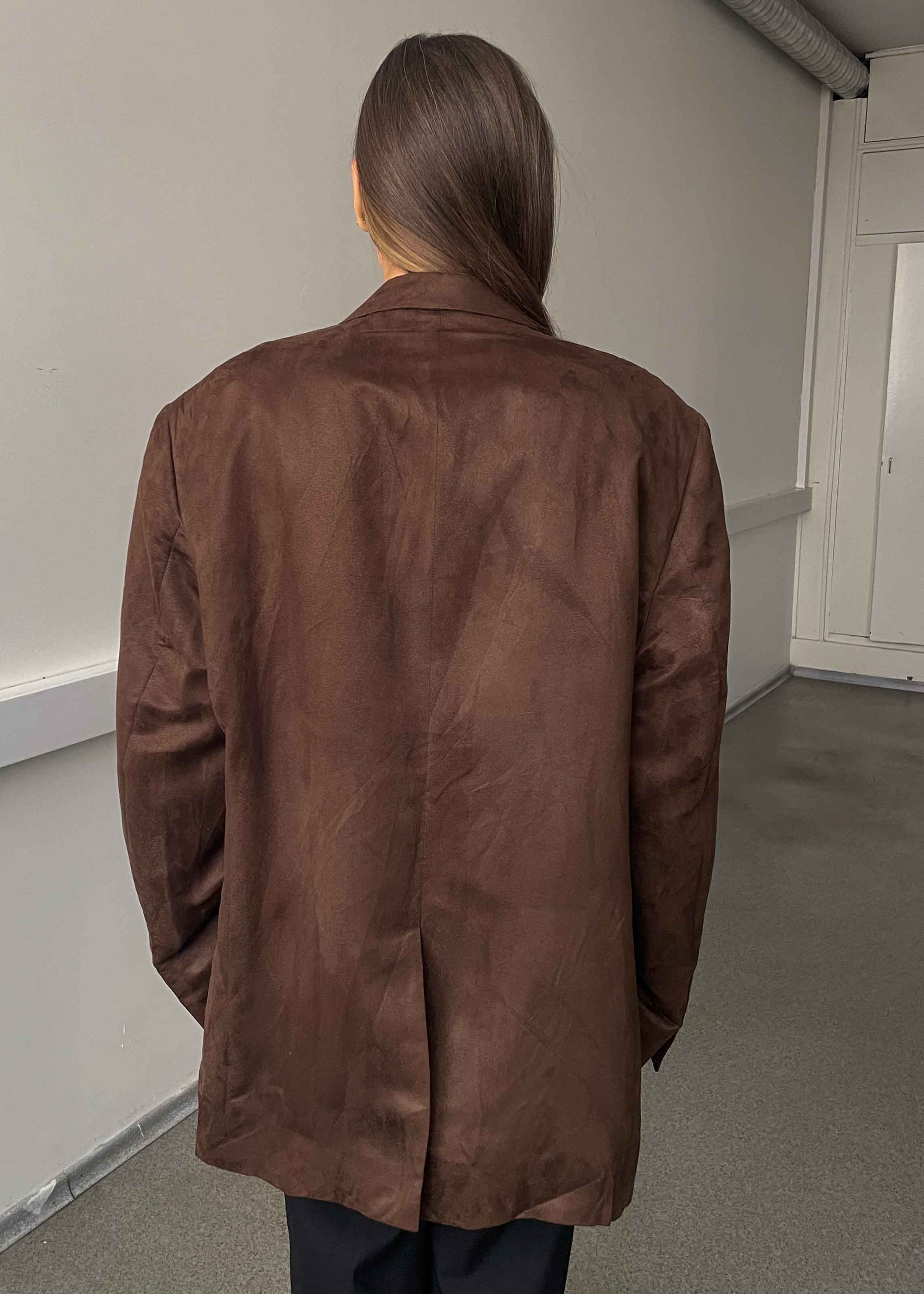 Vintage Brown Velvet Oversized Blazer by NAUTICA