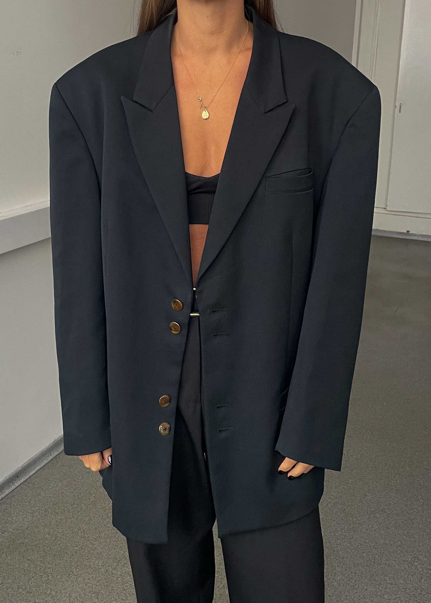 Vintage Navy Blue Oversized Blazer by MEXX