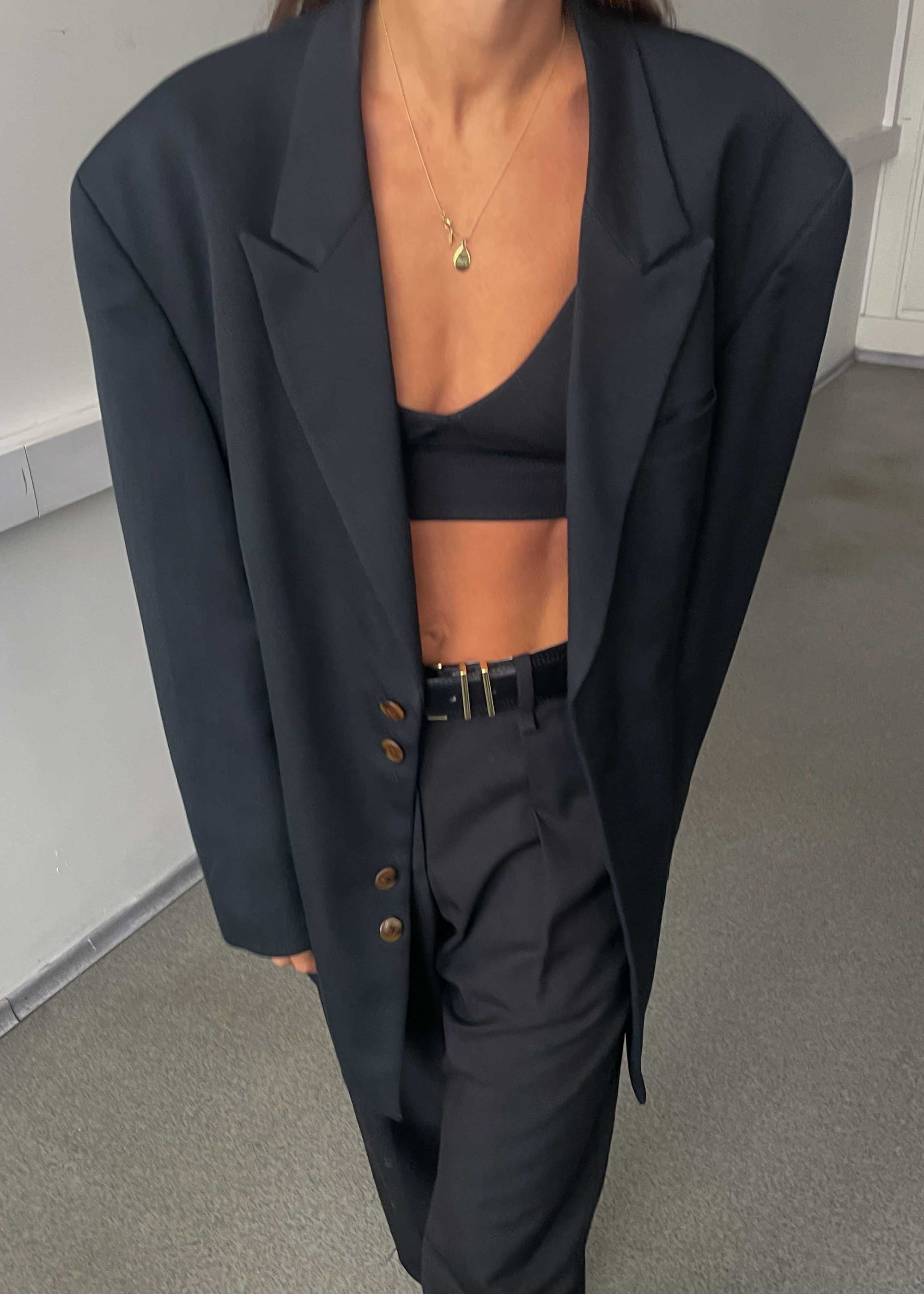 Vintage Navy Blue Oversized Blazer by MEXX