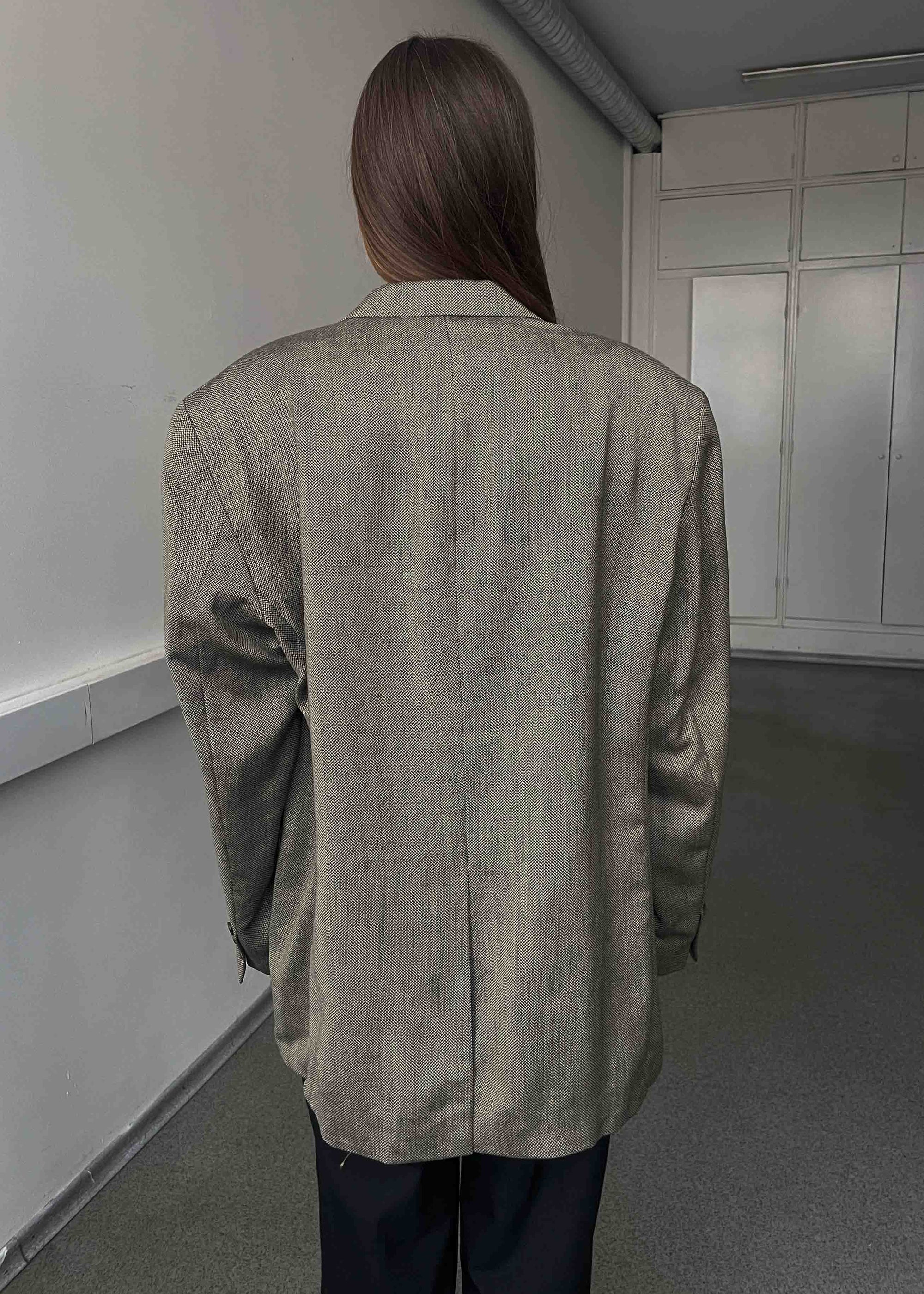 Vintage Grey Patterned Oversized Blazer Chaps by RALPH LAUREN