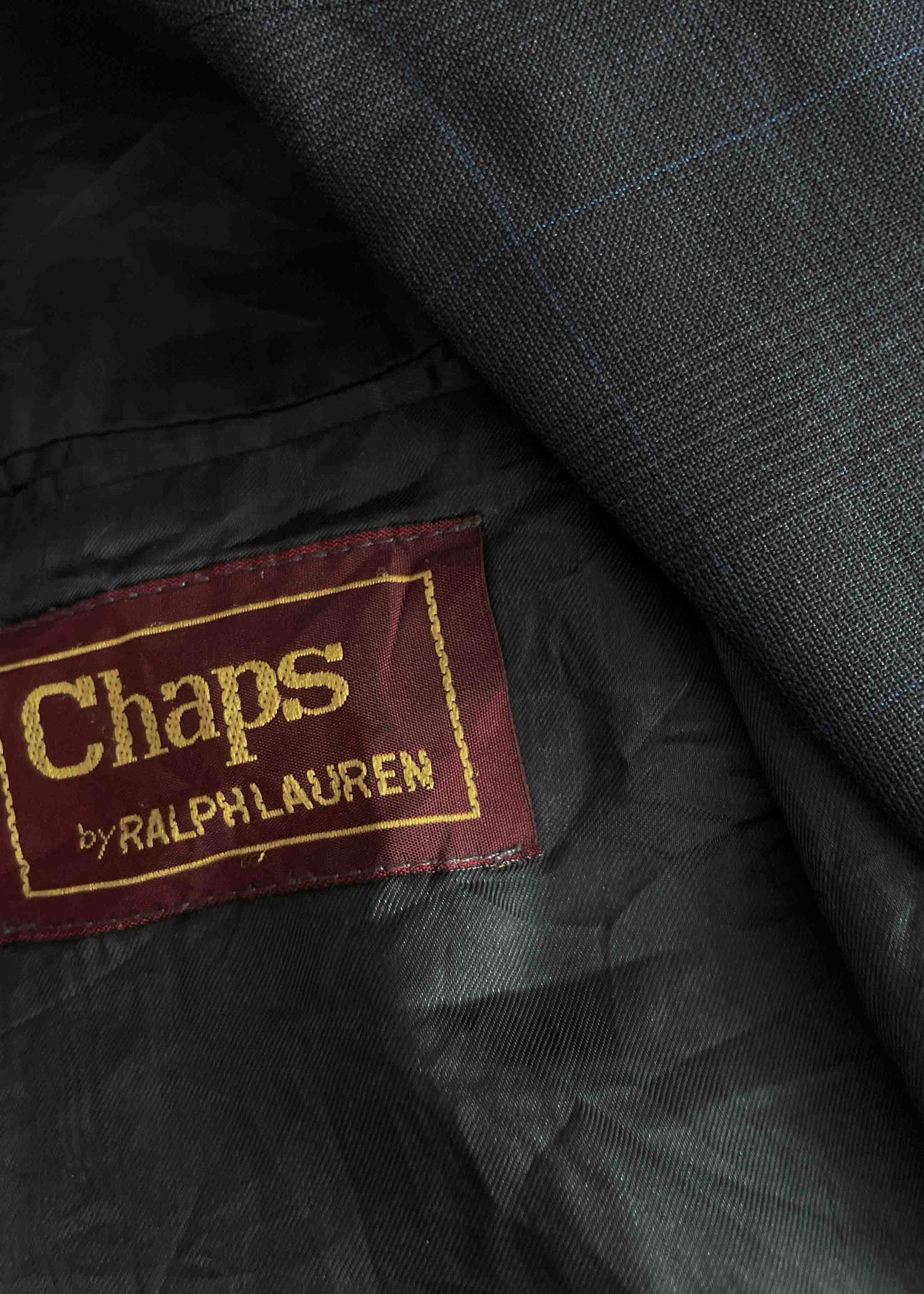 Vintage Blue Checked Oversized Blazer Chaps by RALPH LAUREN