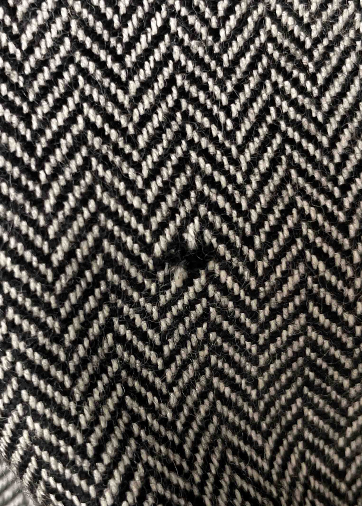 Vintage Black & White Herringbone Print Oversized 100% WOOL Blazer