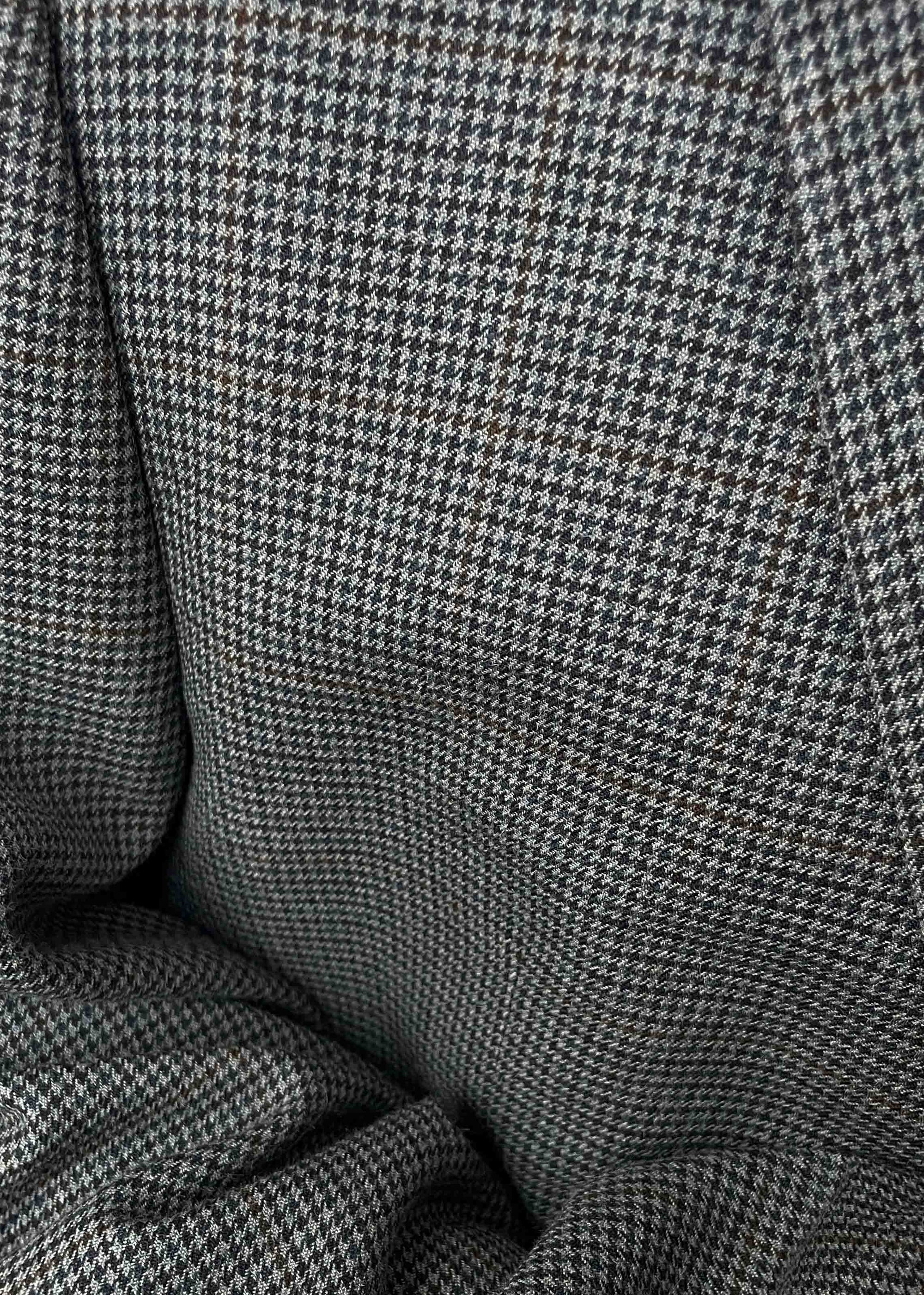 Vintage Grey Dogtooth Print Oversized Blazer by Ralph Lauren