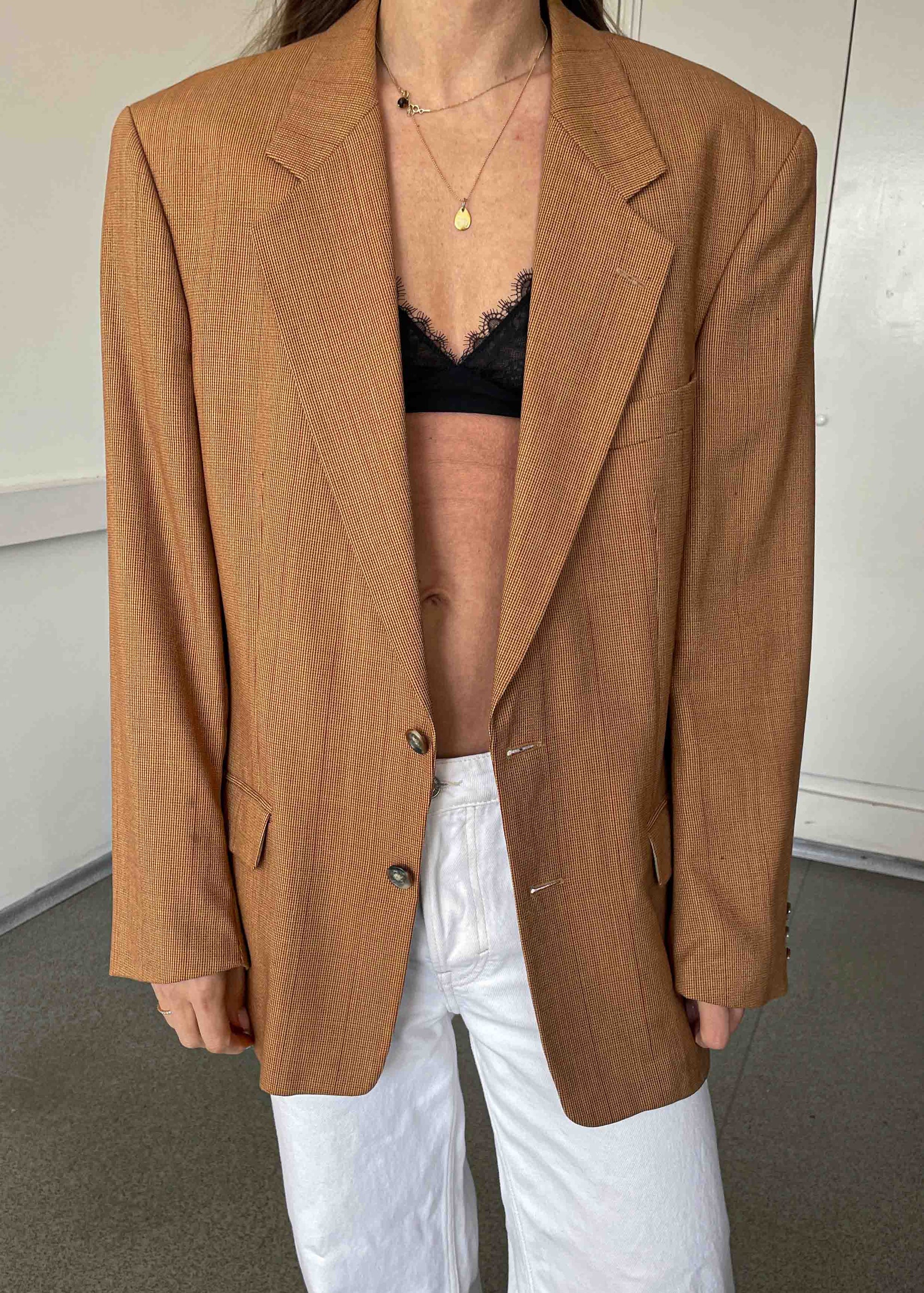 Vintage Red & Yellow Oversized Blazer