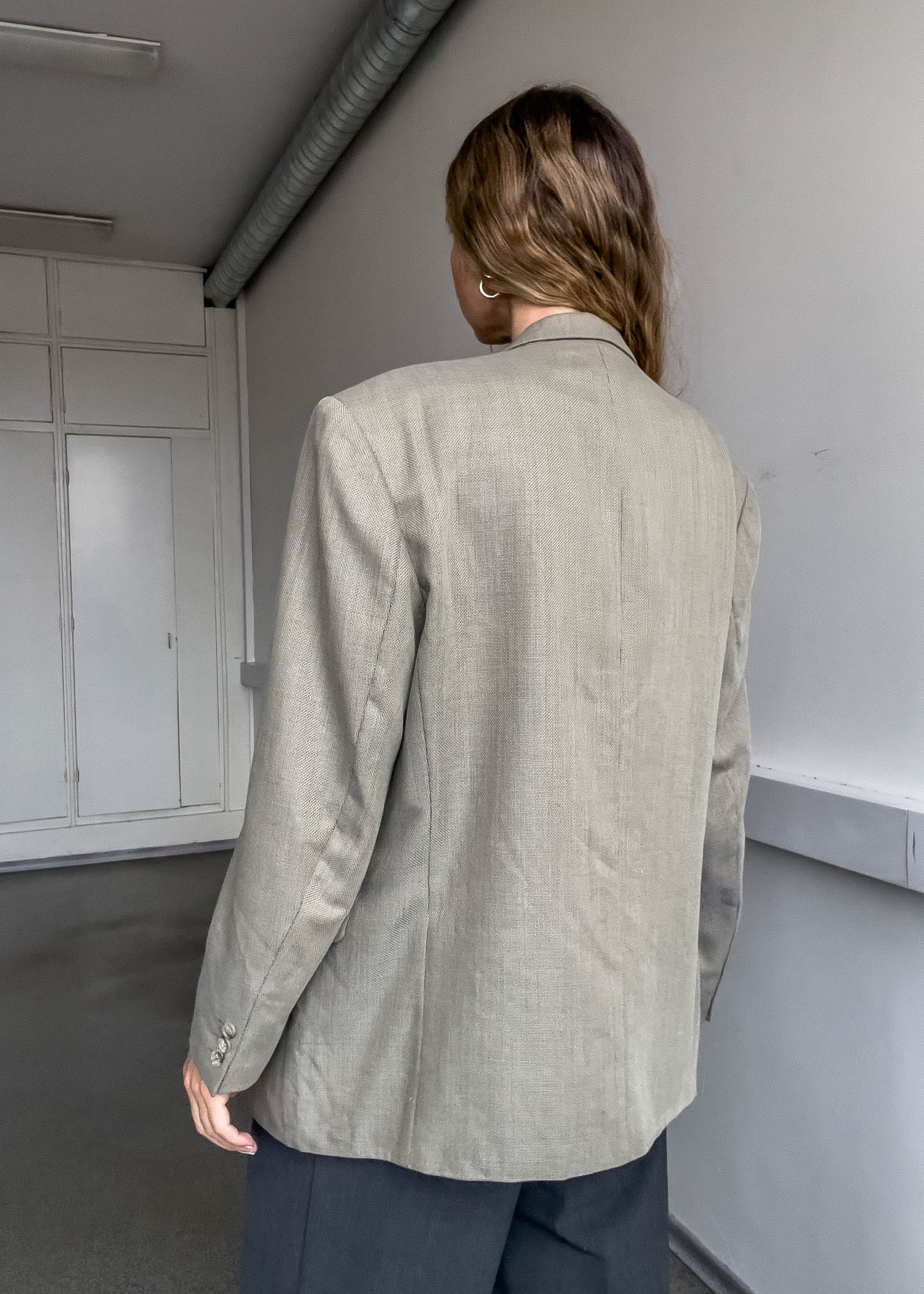 Vintage Grey Oversized Blazer