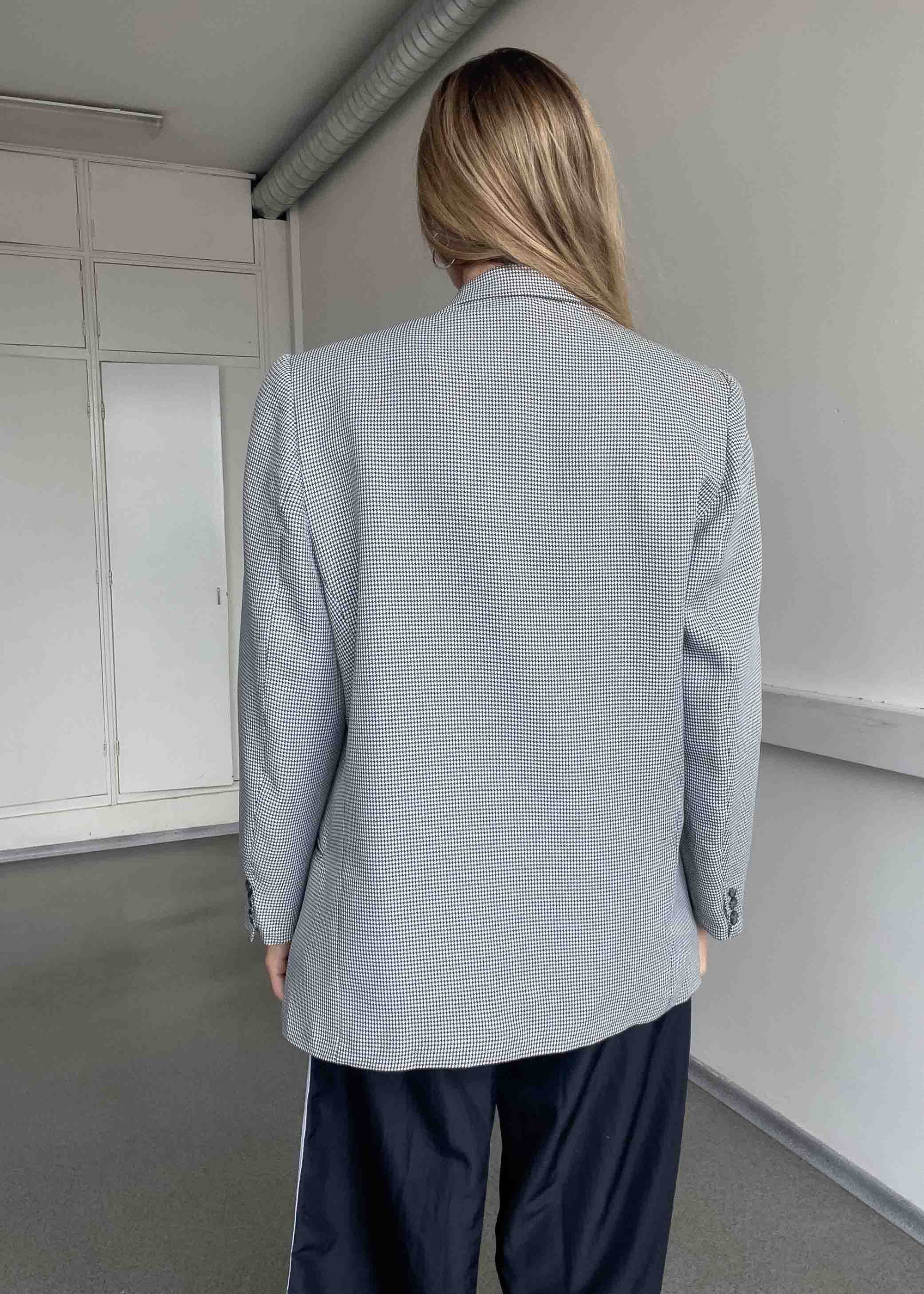 Vintage Black & White Oversized Blazer