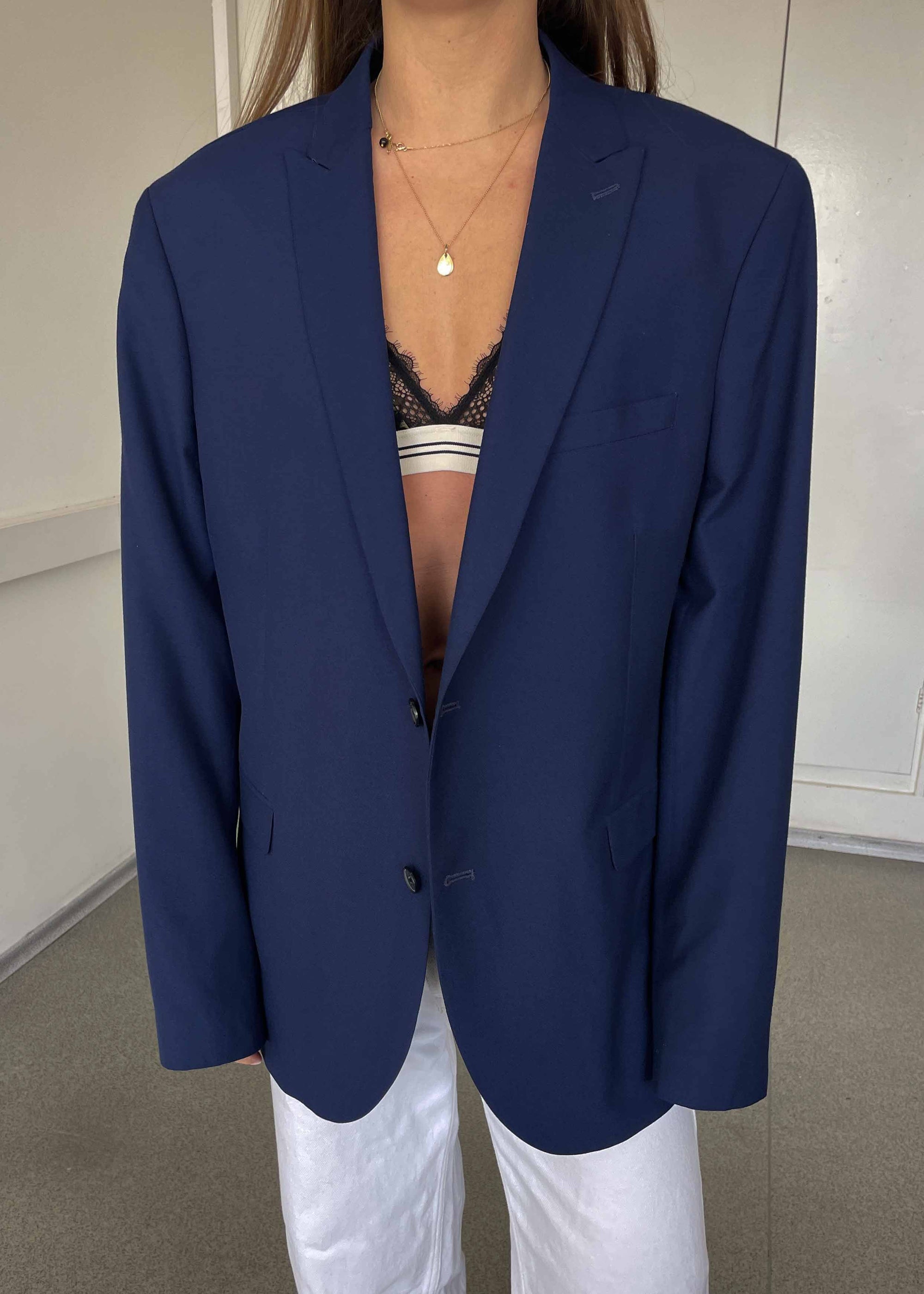 Vintage Blue Oversized Blazer