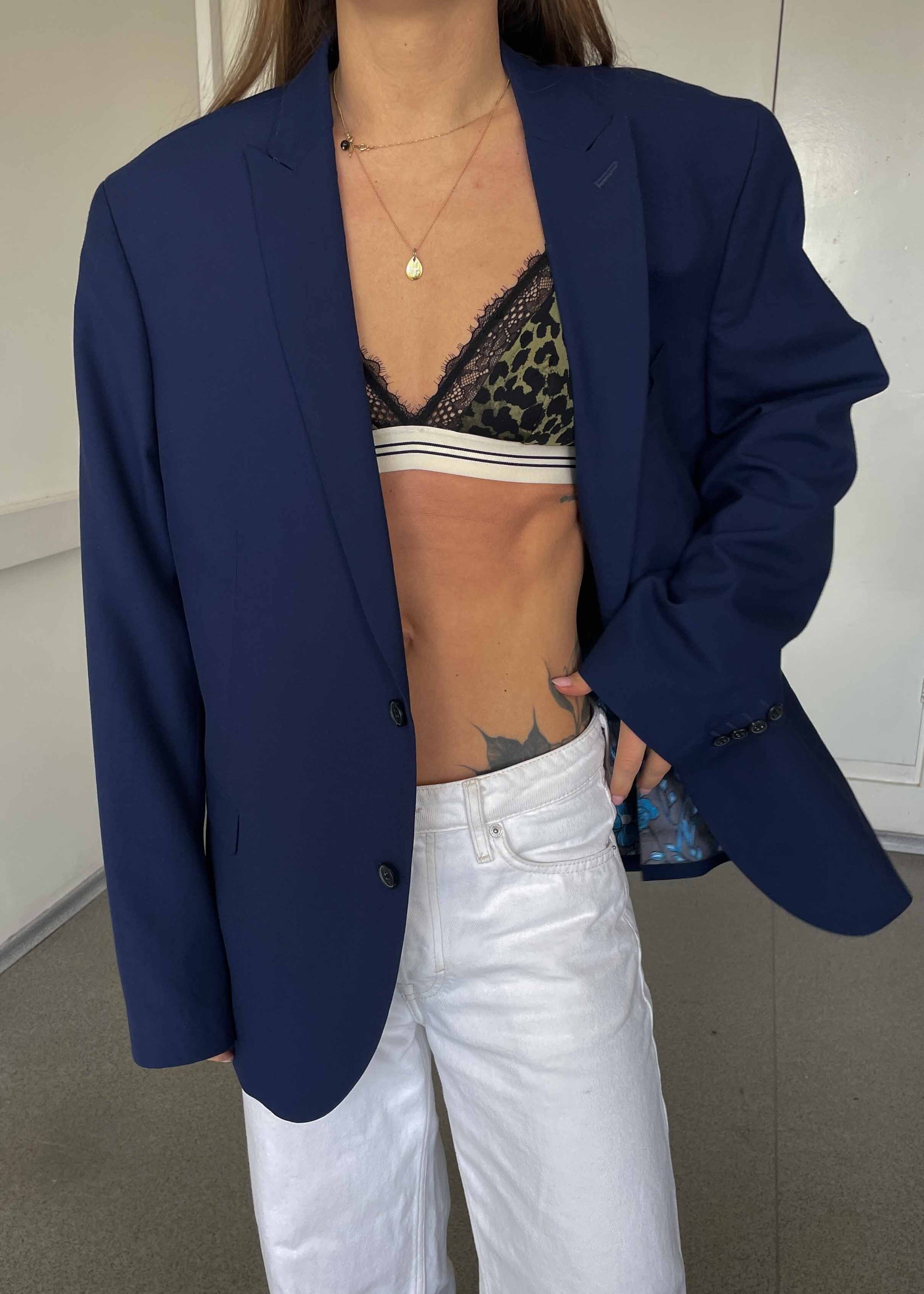 Vintage Blue Oversized Blazer