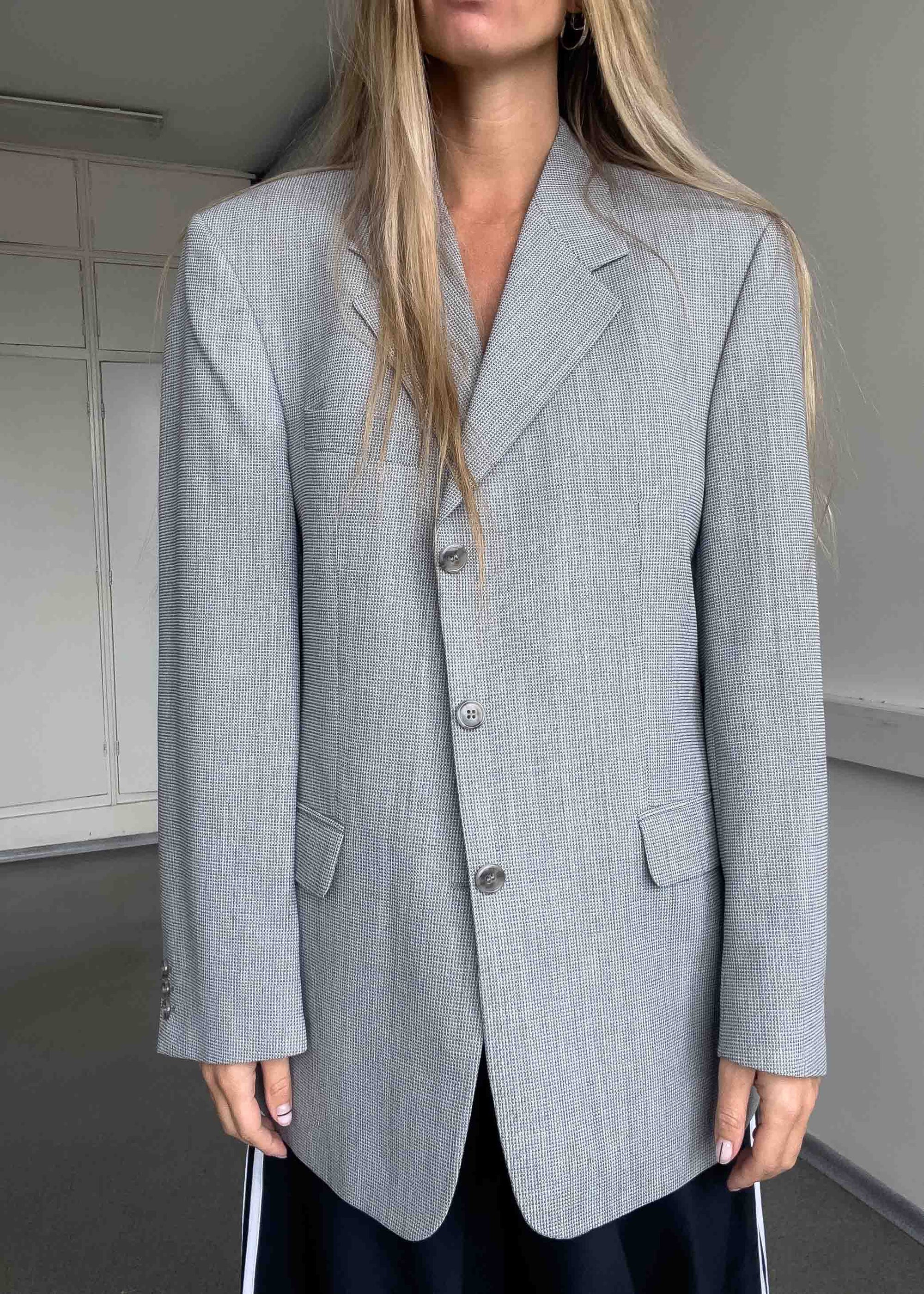 Vintage Grey Oversized Blazer