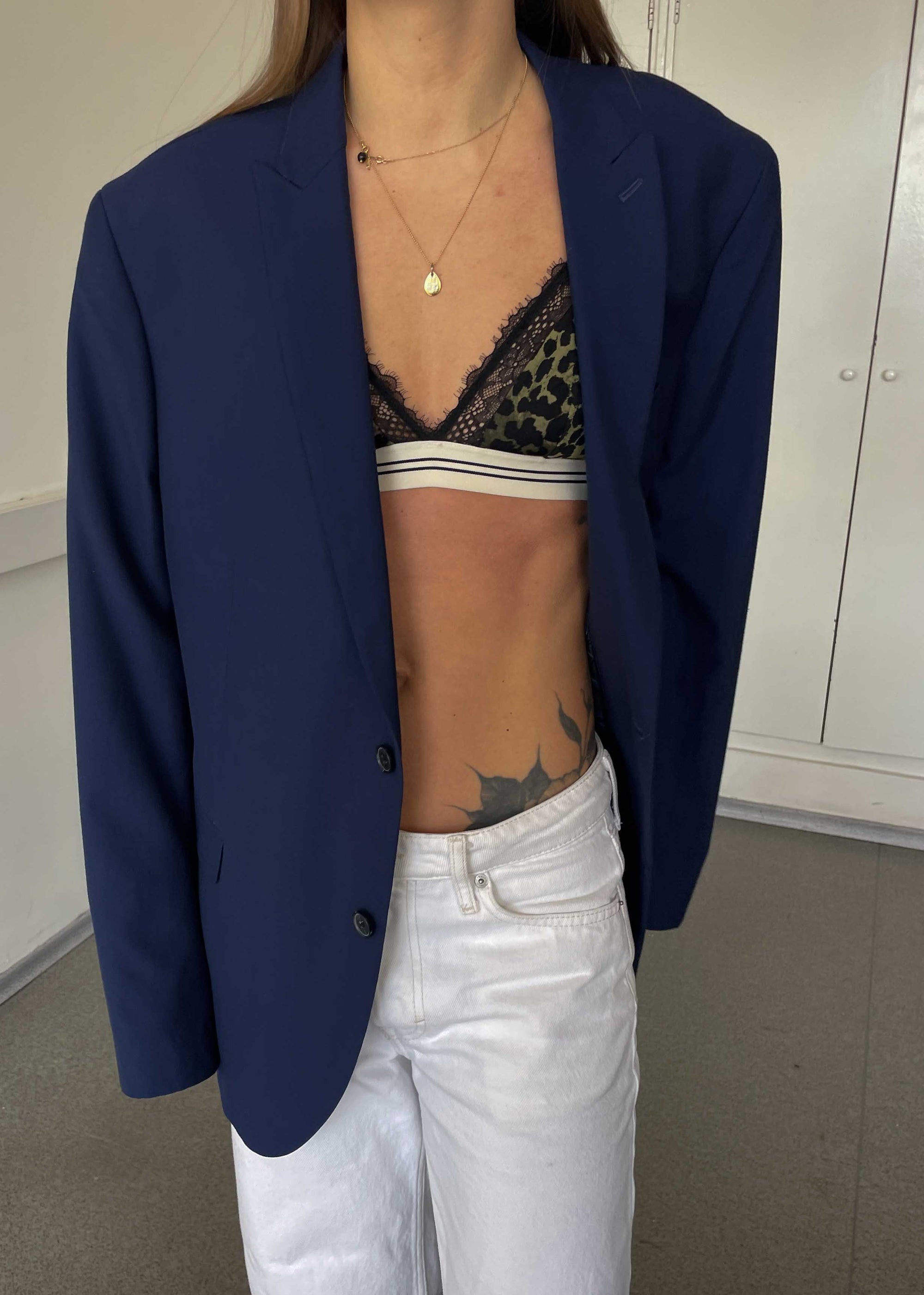Vintage Blue Oversized Blazer