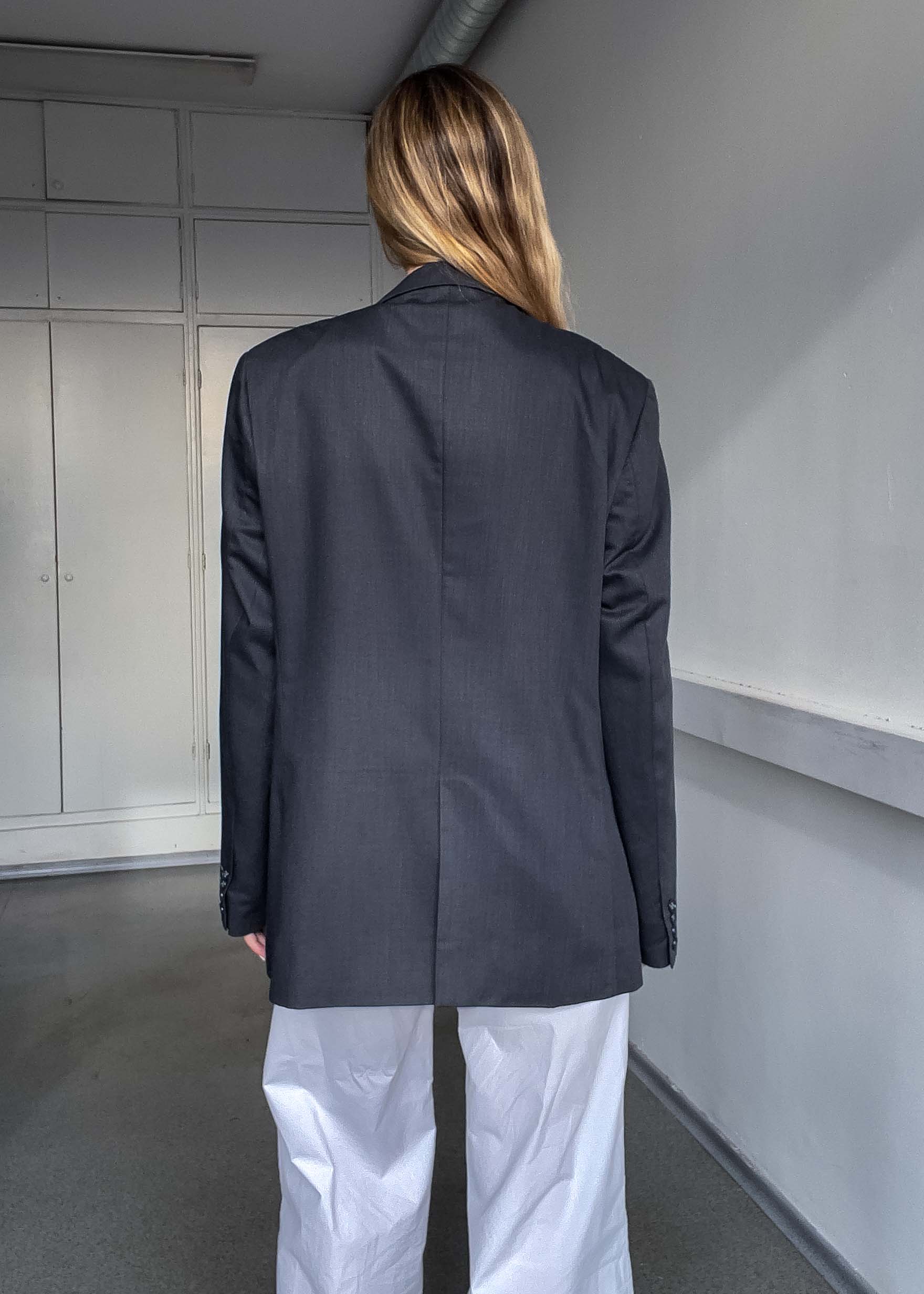 Vintage Grey Oversized Blazer